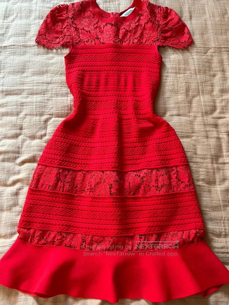 Valentino Valentino Red knitted skirt Size S / US 4 / IT 40 - 1 Thumbnail