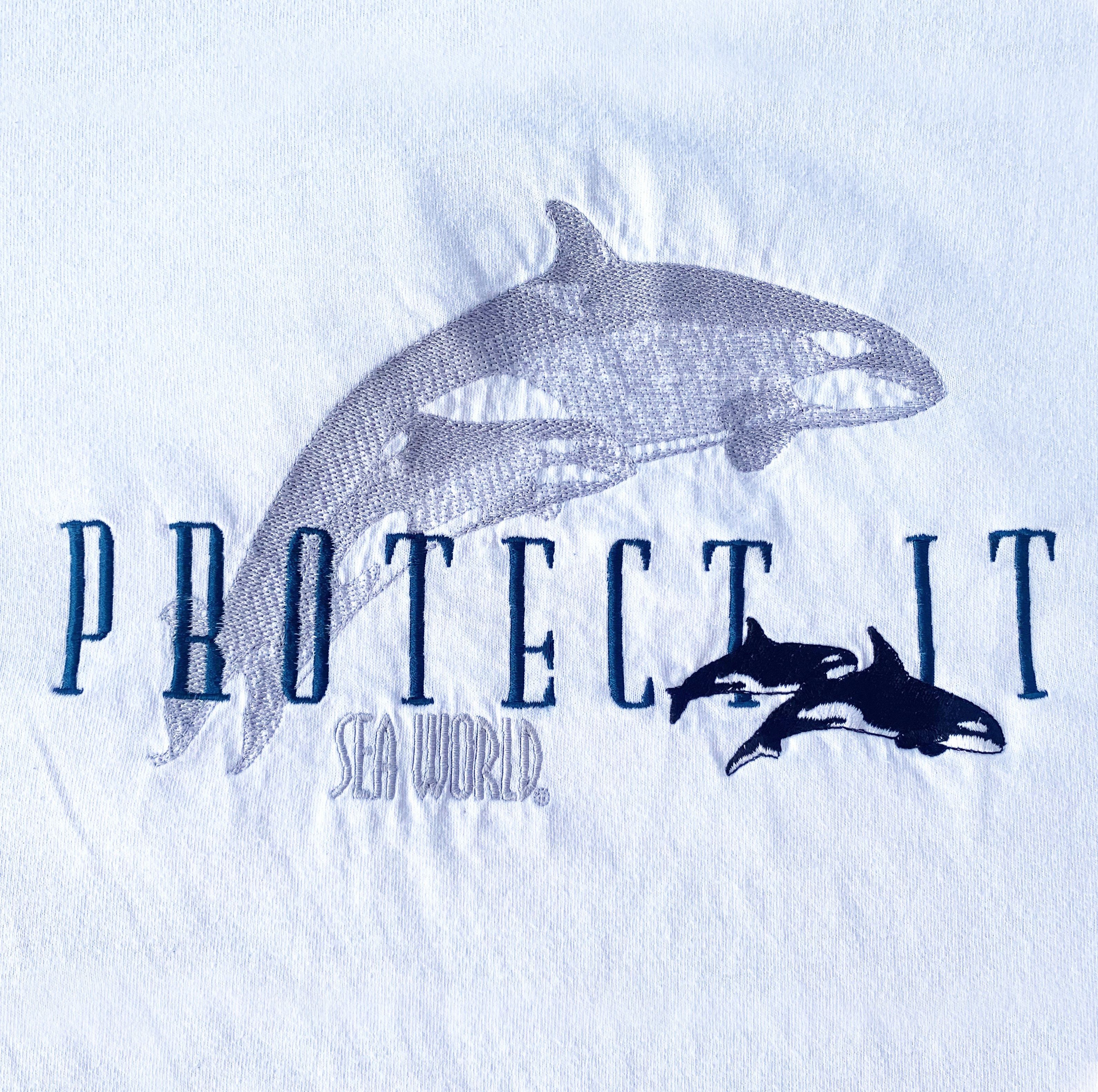 Vintage Vintage 80s 90s SEA WORLD t shirt Single stitch Protect it Size US XXL / EU 58 / 5 - 4 Thumbnail