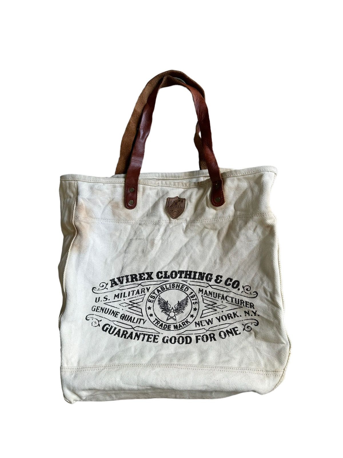 Avirex Avirex canvas leather hand tote bag Size ONE SIZE - 6 Thumbnail