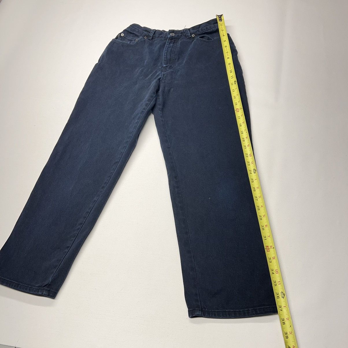 Ralph Lauren × Vintage VTG Lauren Jeans Co Womens Jeans Petite Blue Straight Wide Size 30" / US 8 / IT 44 - 16 Thumbnail