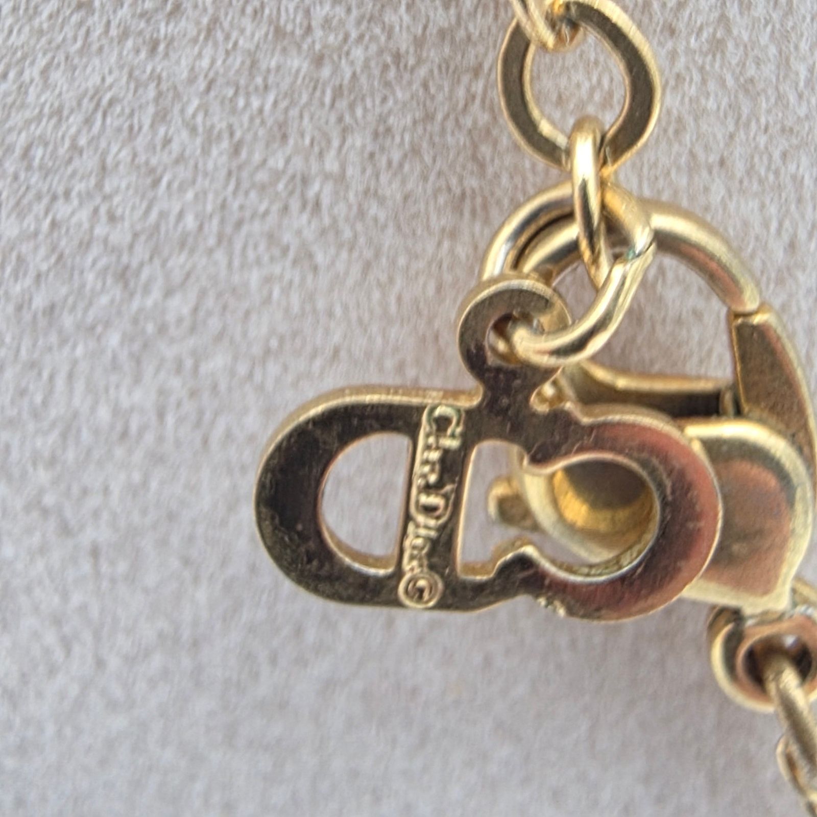 Christian Dior Monsieur Christian Dior Gold-Tone CD Logo Medallion Pendant Necklace Size ONE SIZE - 4 Thumbnail