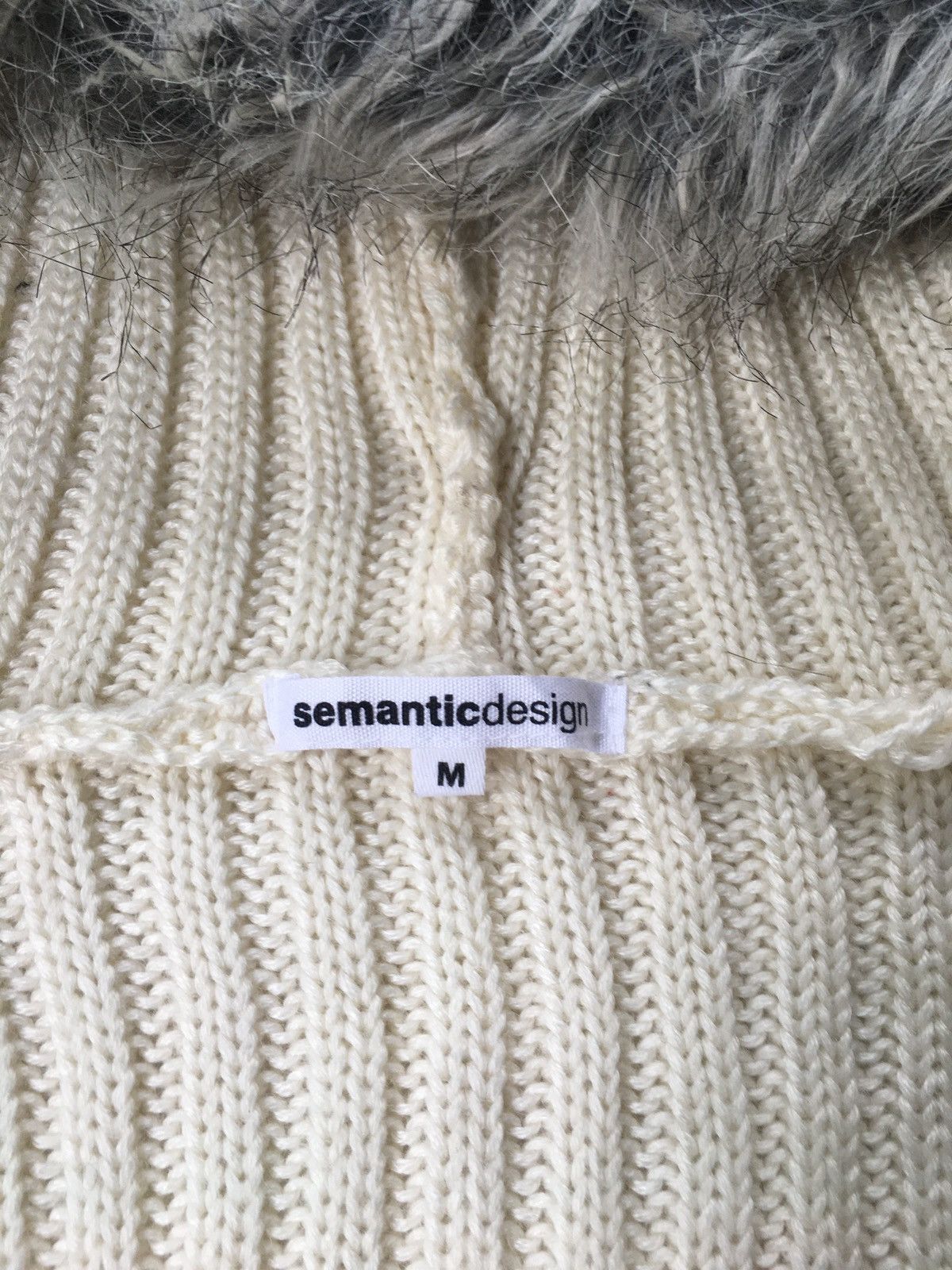semanticdesign Semantic Design knit Fur Hoodie Size US M / EU 48-50 / 2 - 8 Thumbnail