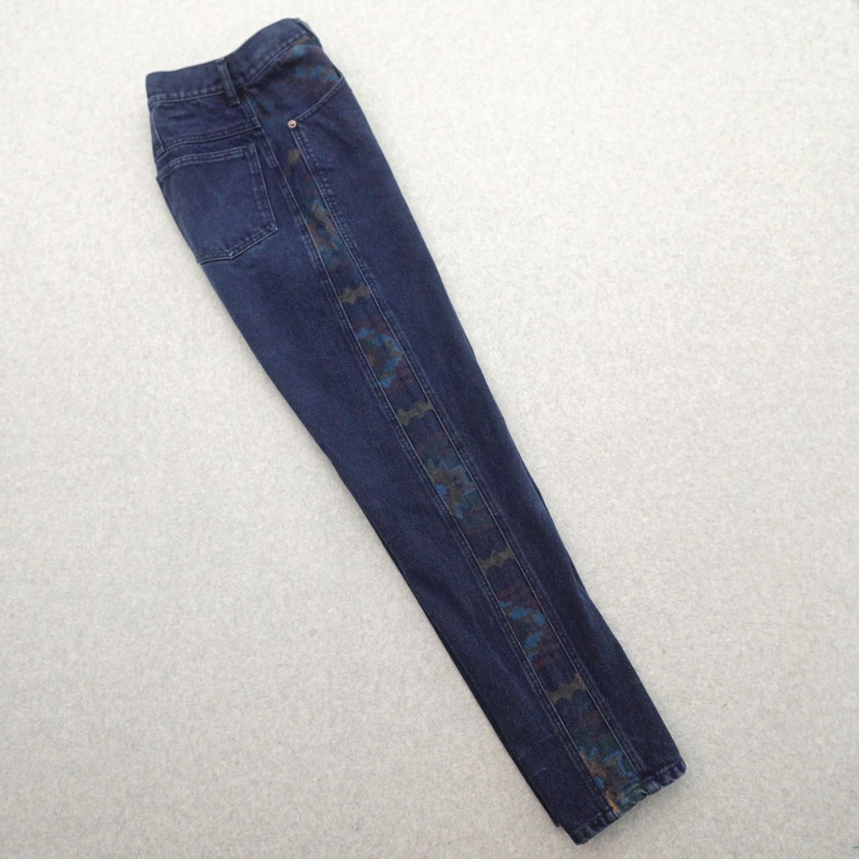 Jordache VINTAGE Jordache Womens Jeans 7 (7x29) Side Seam Camouflage Print Tapered Size 28" / US 6 / IT 42 - 2 Thumbnail