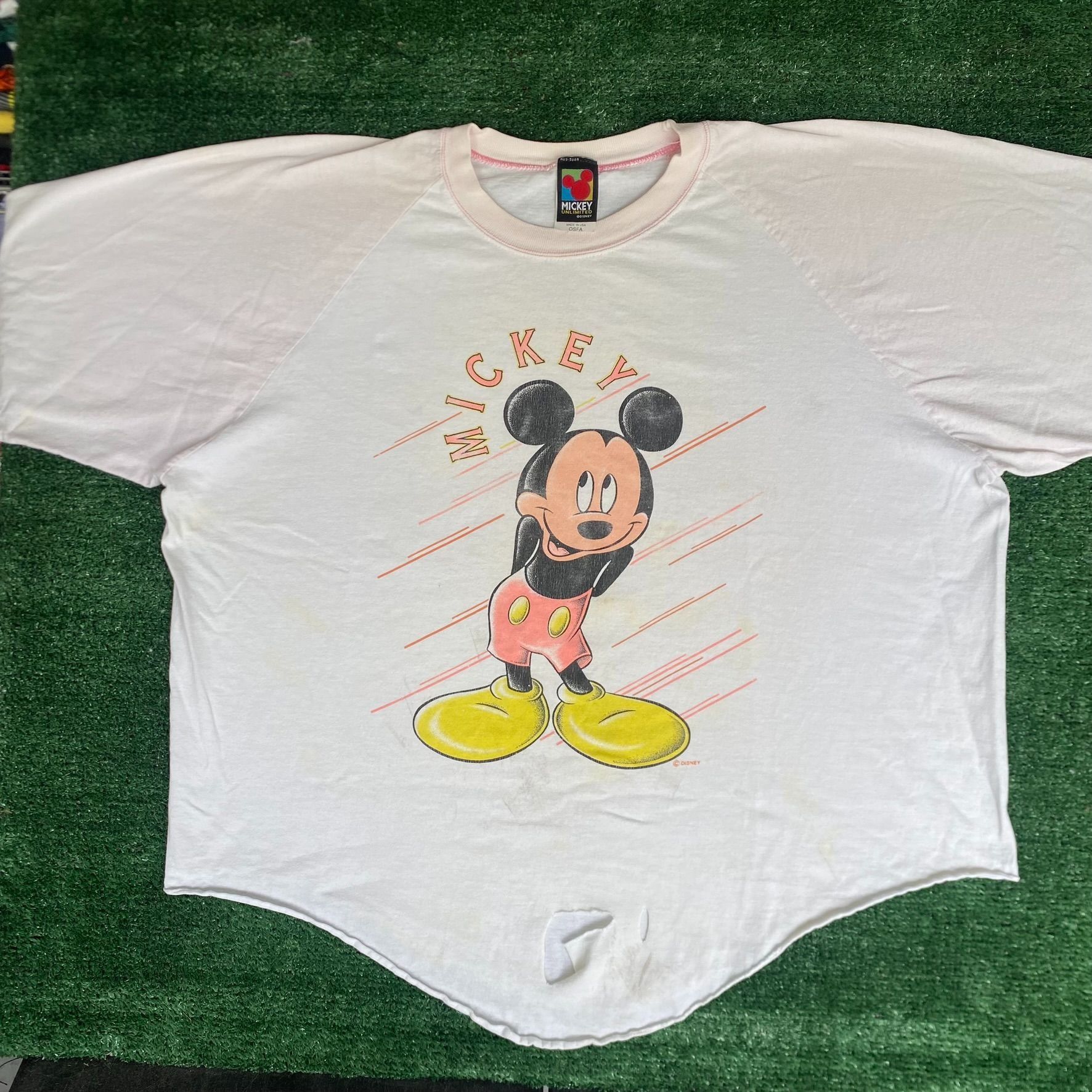 Disney Vintage 90s Mickey Mouse Shirt Retro Disney Raglan Tee Size US XL / EU 56 / 4 - 1 Thumbnail