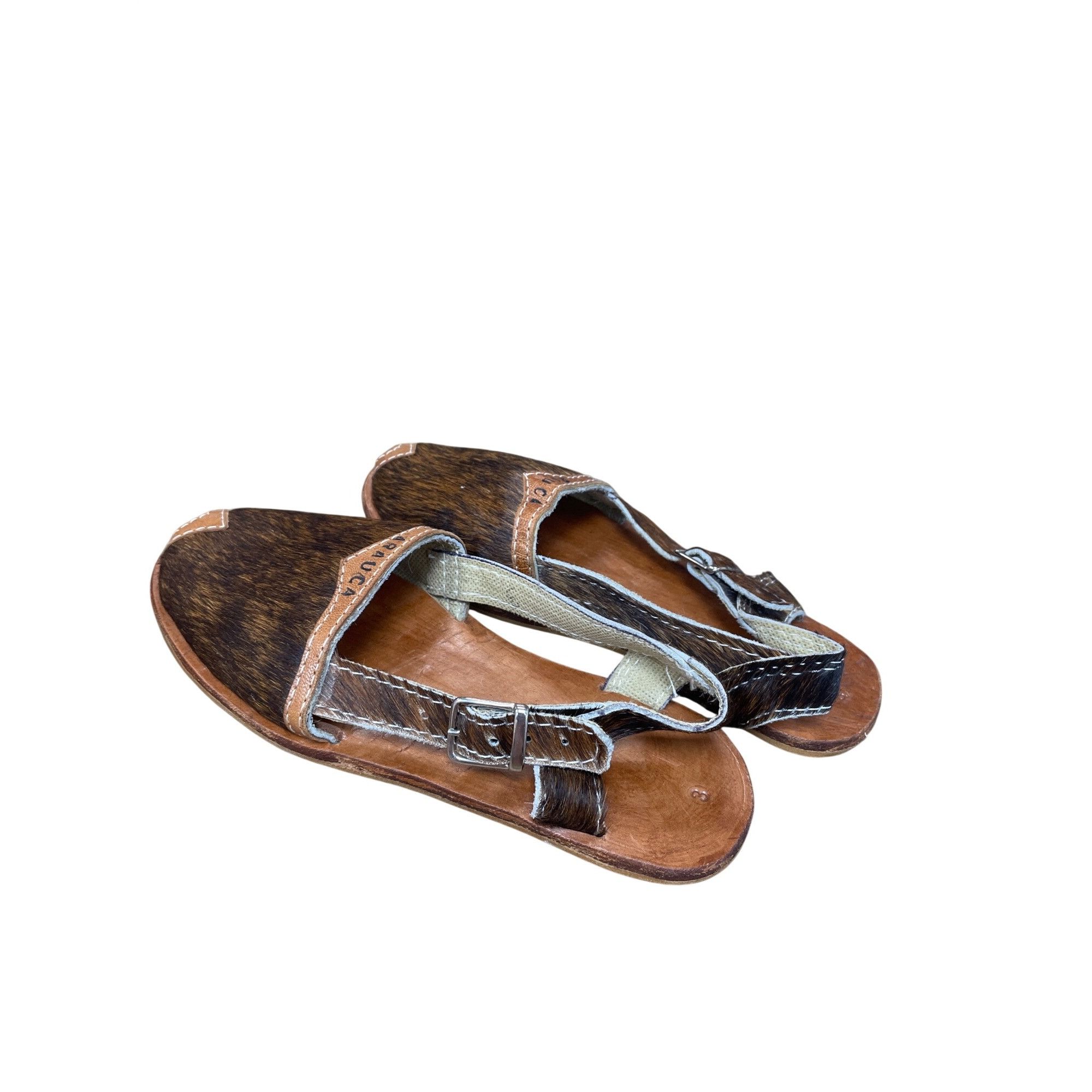 Other Arauca Cowhide hurache wms brown handmade leather sandals Sz Size US 5.5 / IT 35.5 - 5 Thumbnail