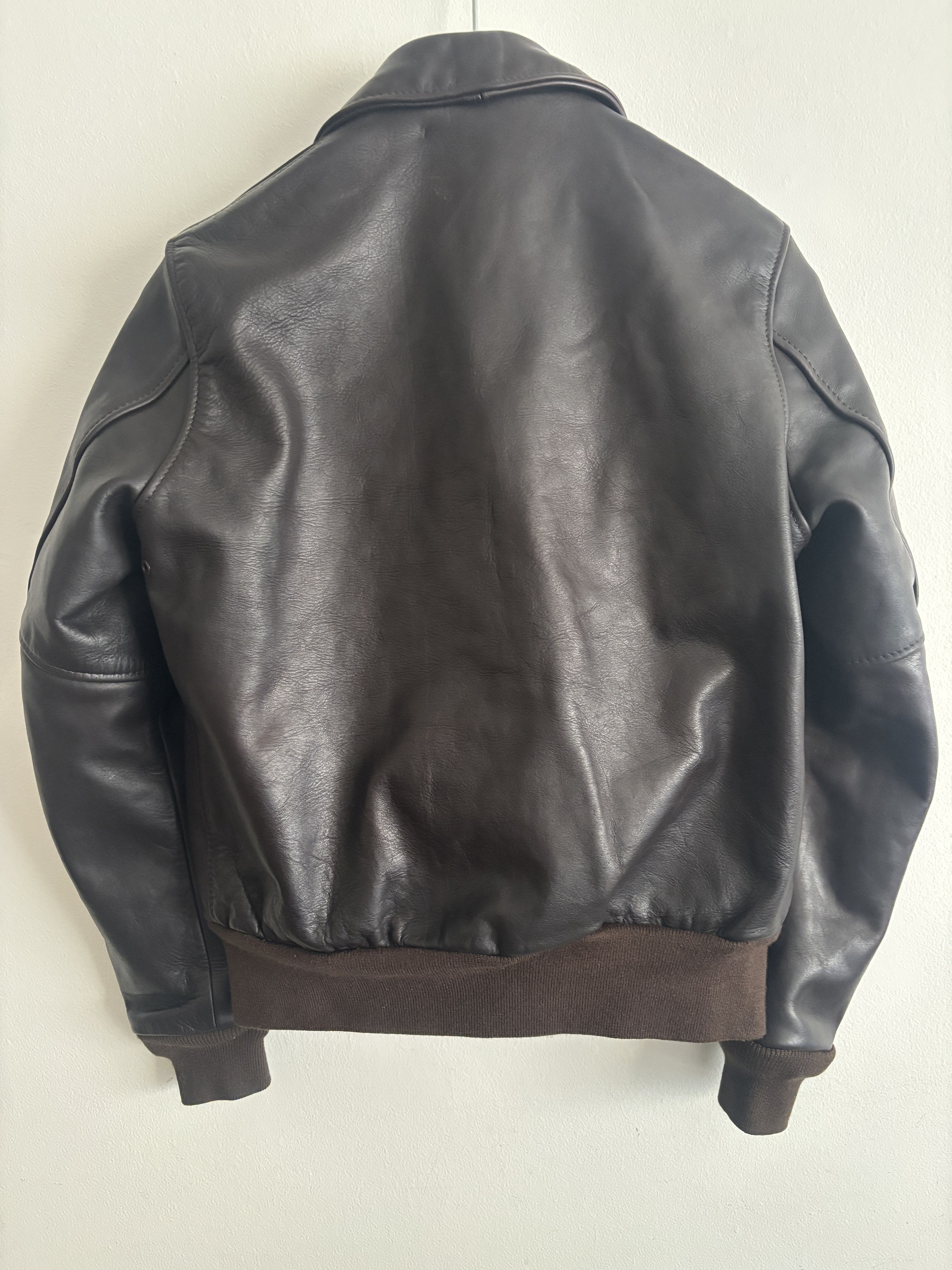 Avirex $1325 Brown Leather Aviator's Flight Bomber Jacket Size US S / EU 44-46 / 1 - 15 Thumbnail