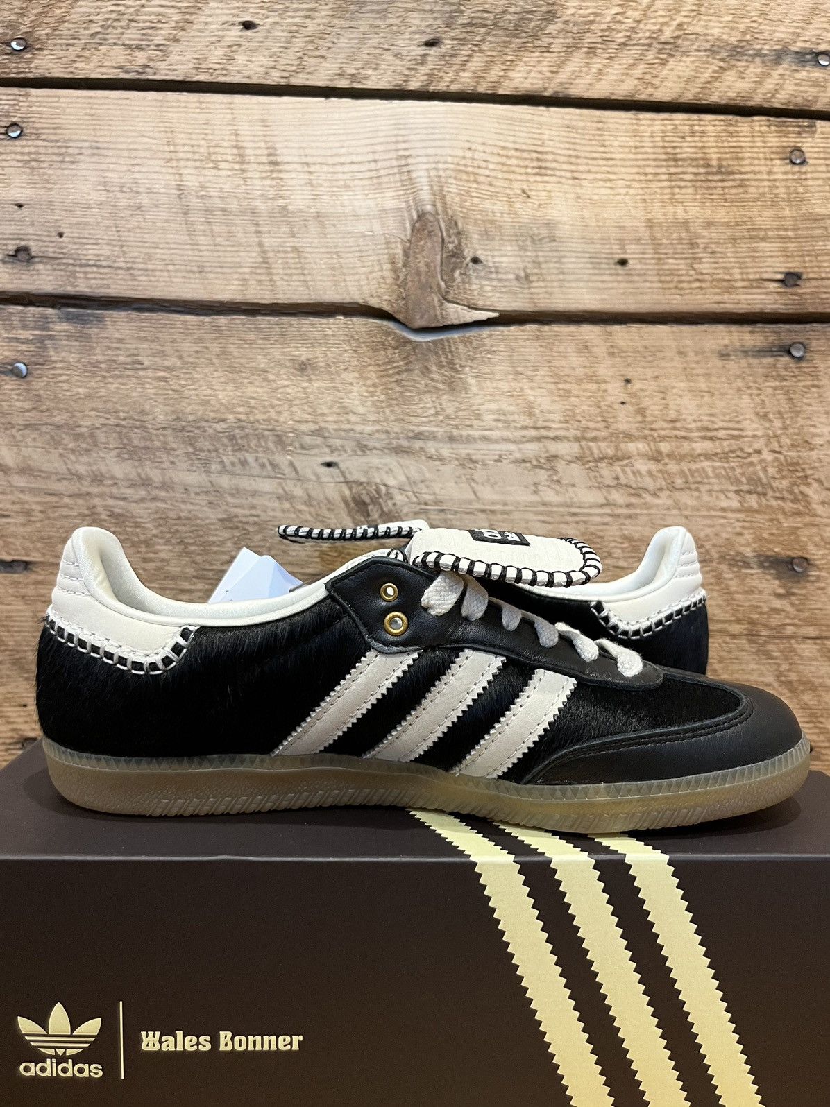 Adidas × Wales Bonner adidas x Wales Bonner Samba Pony Black Cream White Gum Size US 8.5 / EU 41-42 - 3 Thumbnail