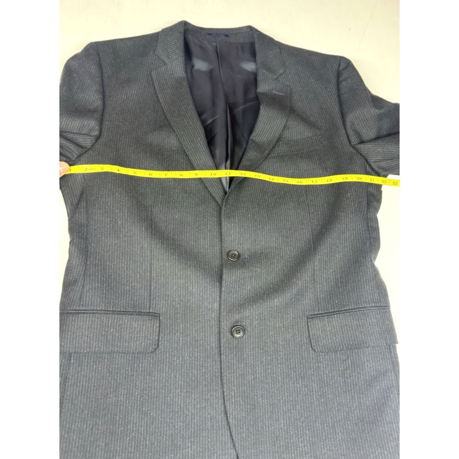Bonobos Bonobos Blazer Mens 42R Blue Marzotto Striped Italian Wool Coat Jacket Dark Size 42R - 5 Thumbnail