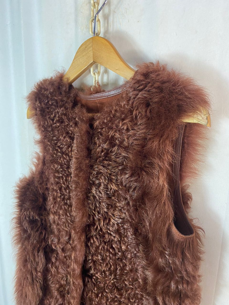 Yves Salomon Unisex🔥Yves salomon fur lamb leather sleeveless jacket Size S / US 4 / IT 40 - 3 Thumbnail