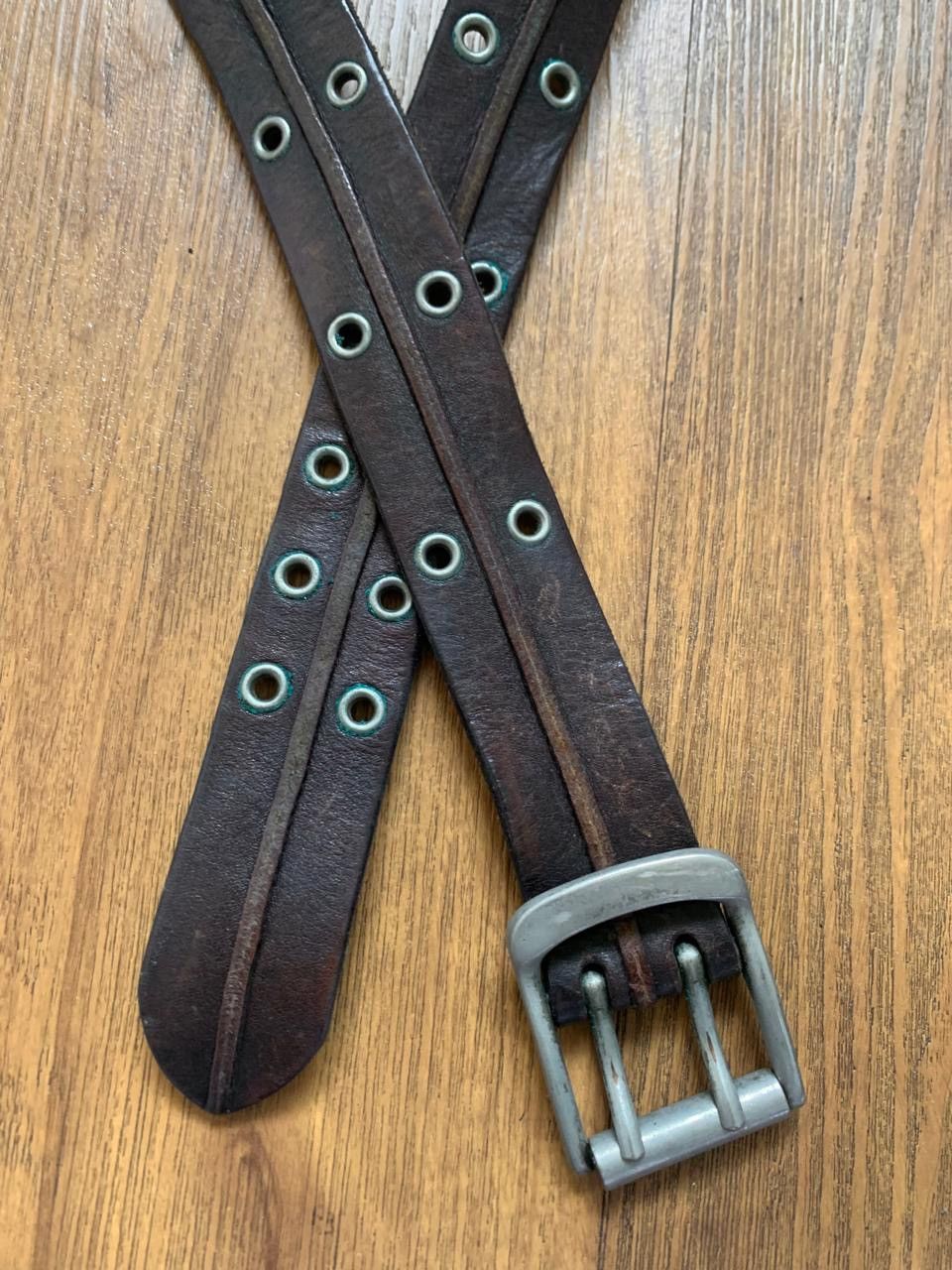 If Six Was Nine Brown leather rings belt Size ONE SIZE - 2 Thumbnail