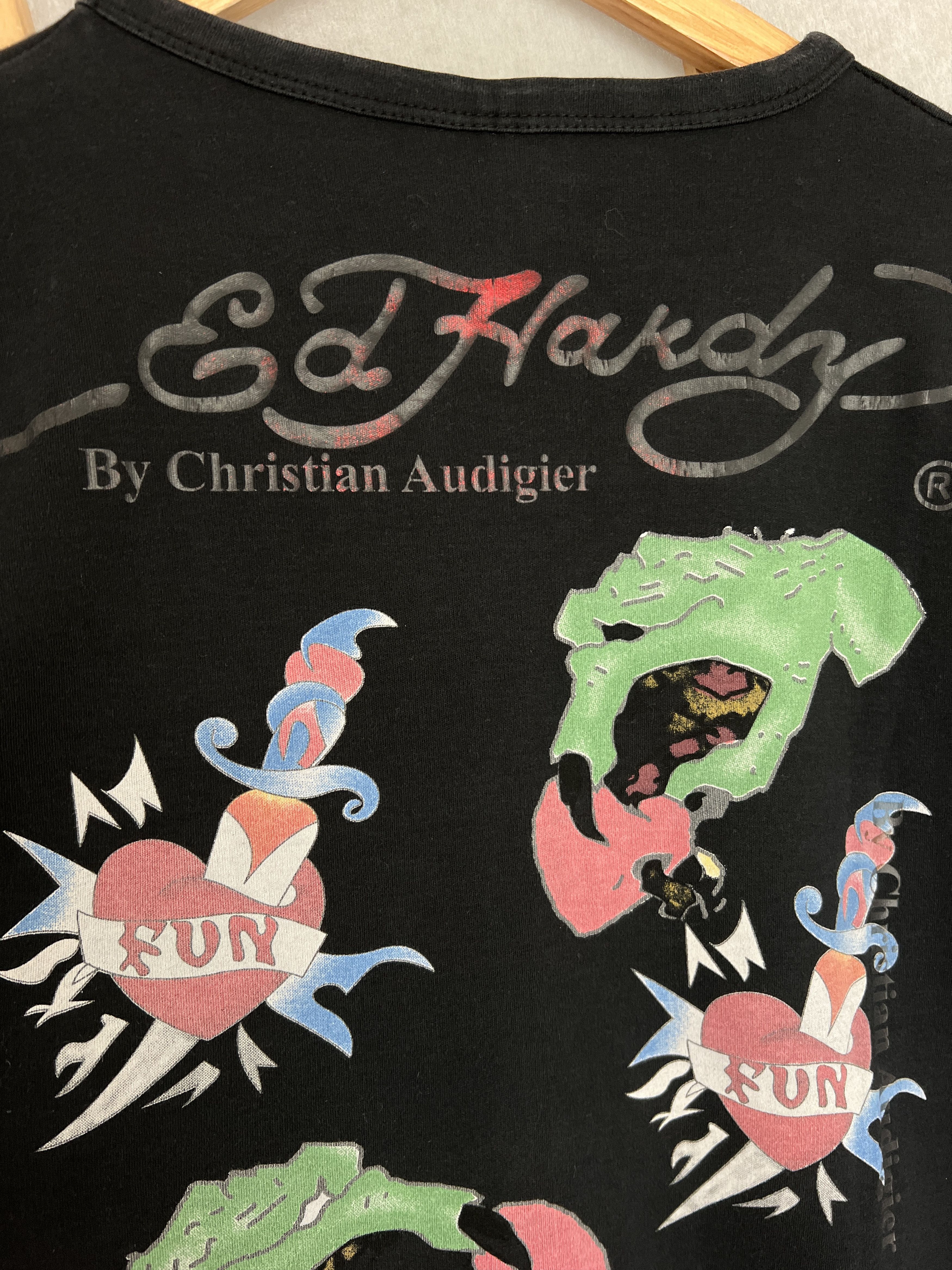 Ed Hardy Ed Hardy Superstar Rhinestones vintage printed t shirt tee Size US XL / EU 56 / 4 - 19 Thumbnail