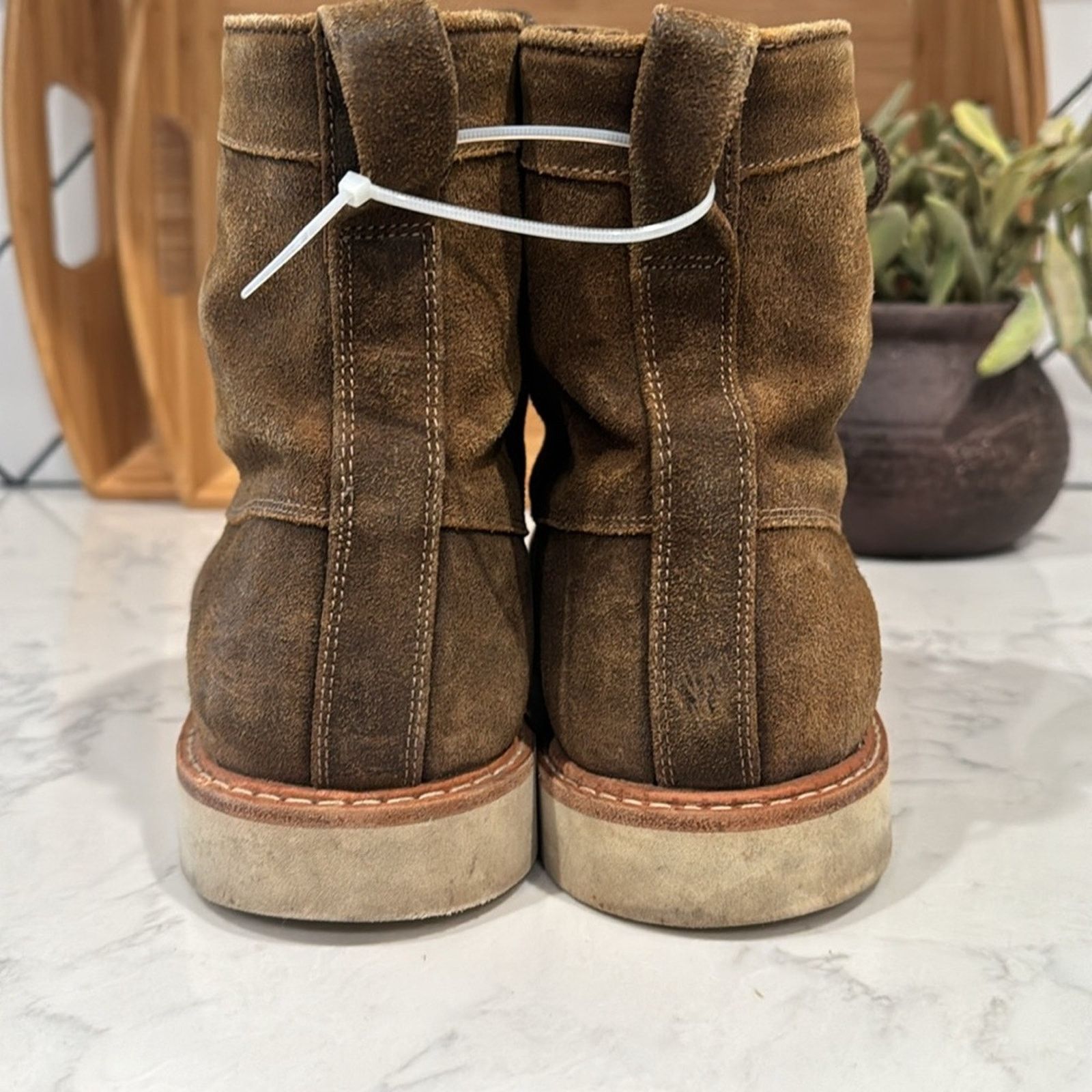Nisolo Nisolo Mateo Boots Distressed Leather Moc Toe Stitch size 12 Size US 12 / EU 45 - 5 Thumbnail