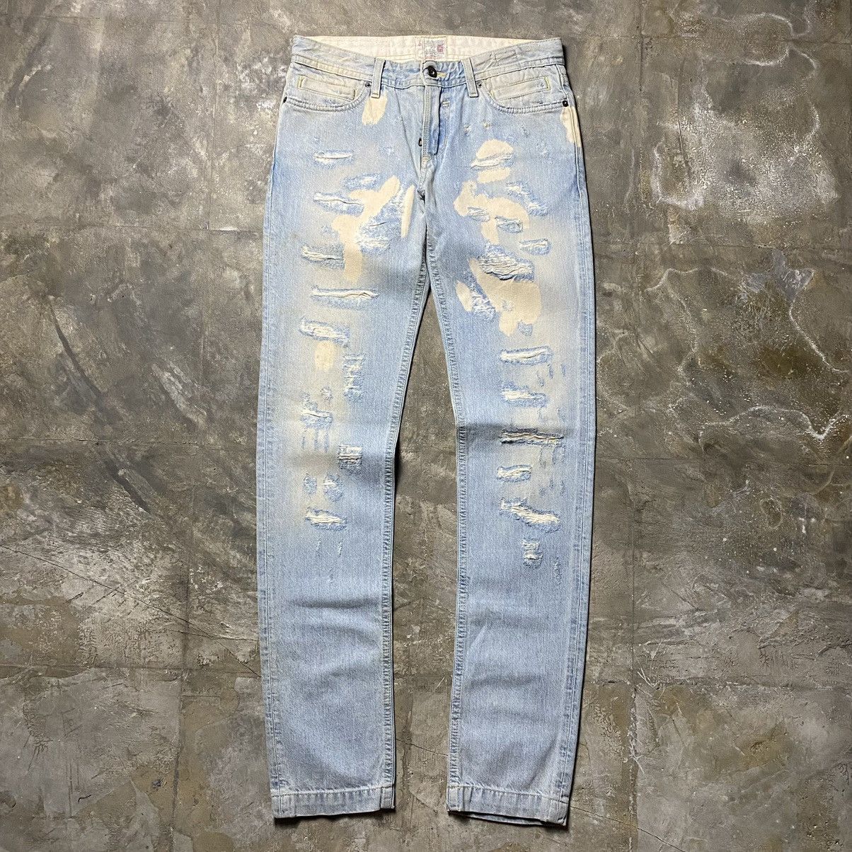 Dolce & Gabbana D&G Distressed Bleach Denim Jeans Size US 30 / EU 46 - 1 Thumbnail
