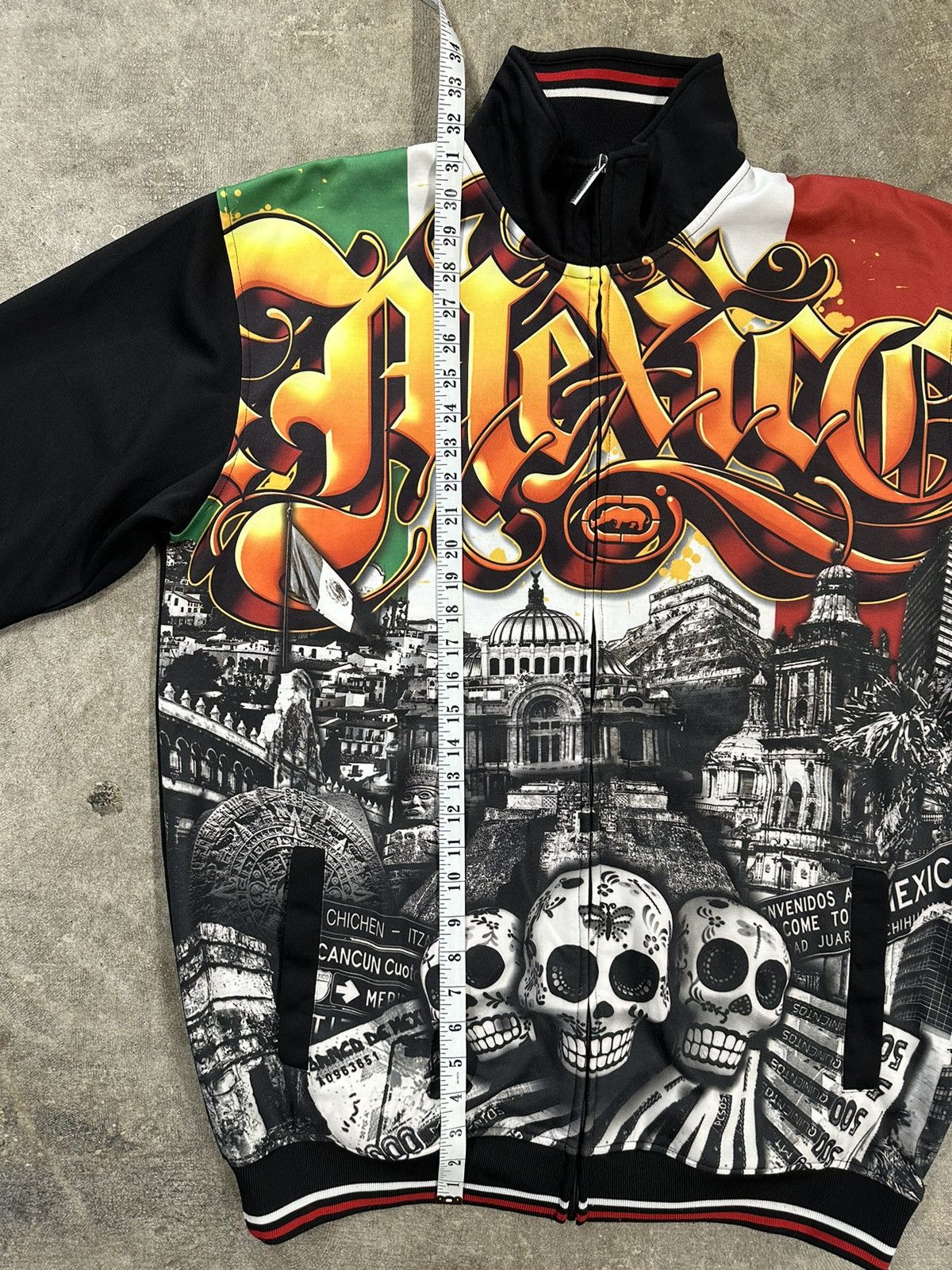 Ecko Unltd. Crazy Y2K 00s Ecko Day Of The Dead Mexico Track Jacket Size US XL / EU 56 / 4 - 12 Thumbnail