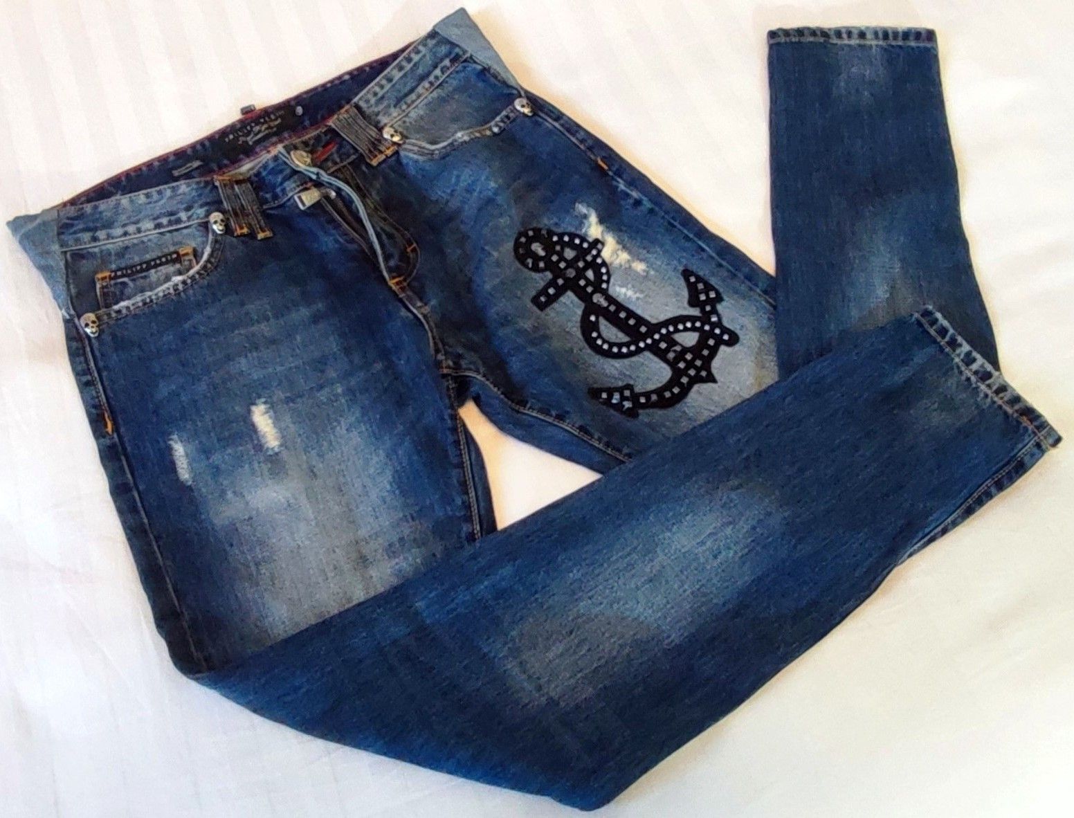 Philipp Plein Jean Illegal fight club straight cut Size US 31 - 1 Thumbnail