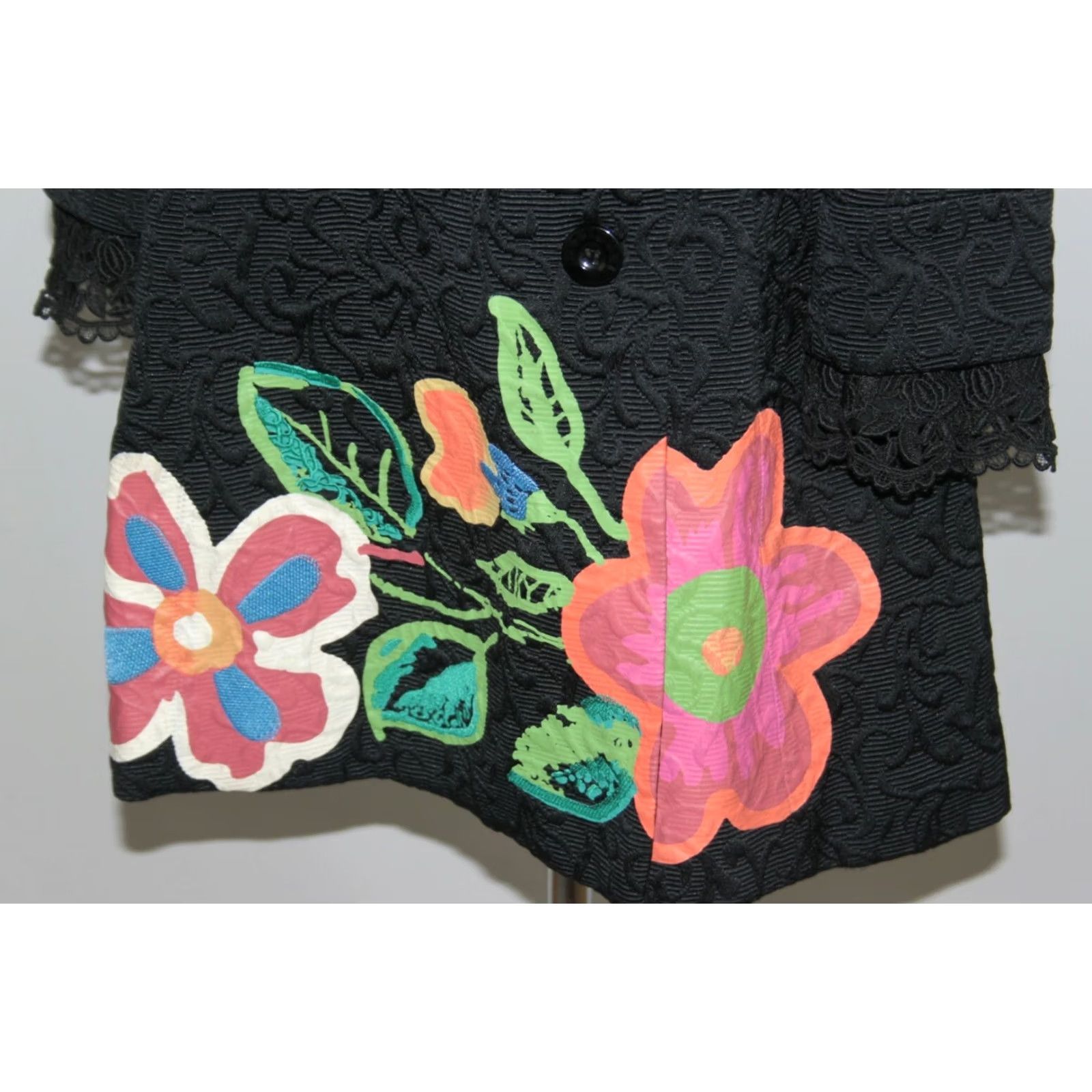 Desigual Desigual Coat Black 40 Womens Jacket Coat Cotton blend Button Closure Regular Size 40 Womens Black Desigual Coat Size S / US 4 / IT 40 - 2 Thumbnail