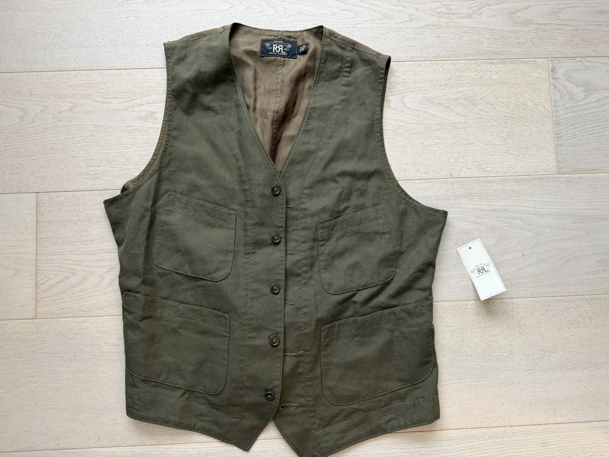 RRL Ralph Lauren RRL Olive Green Cotton Vest - collector’s item Size 40R - 1 Thumbnail