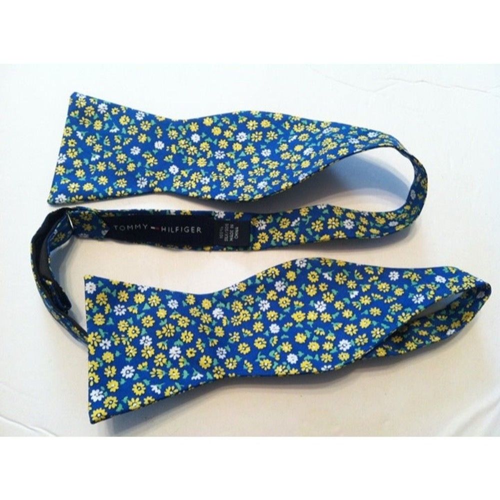Tommy Hilfiger TOMMY HILFIGER MULTICOLOR 100%SILK BOW TIE Size ONE SIZE - 1 Thumbnail