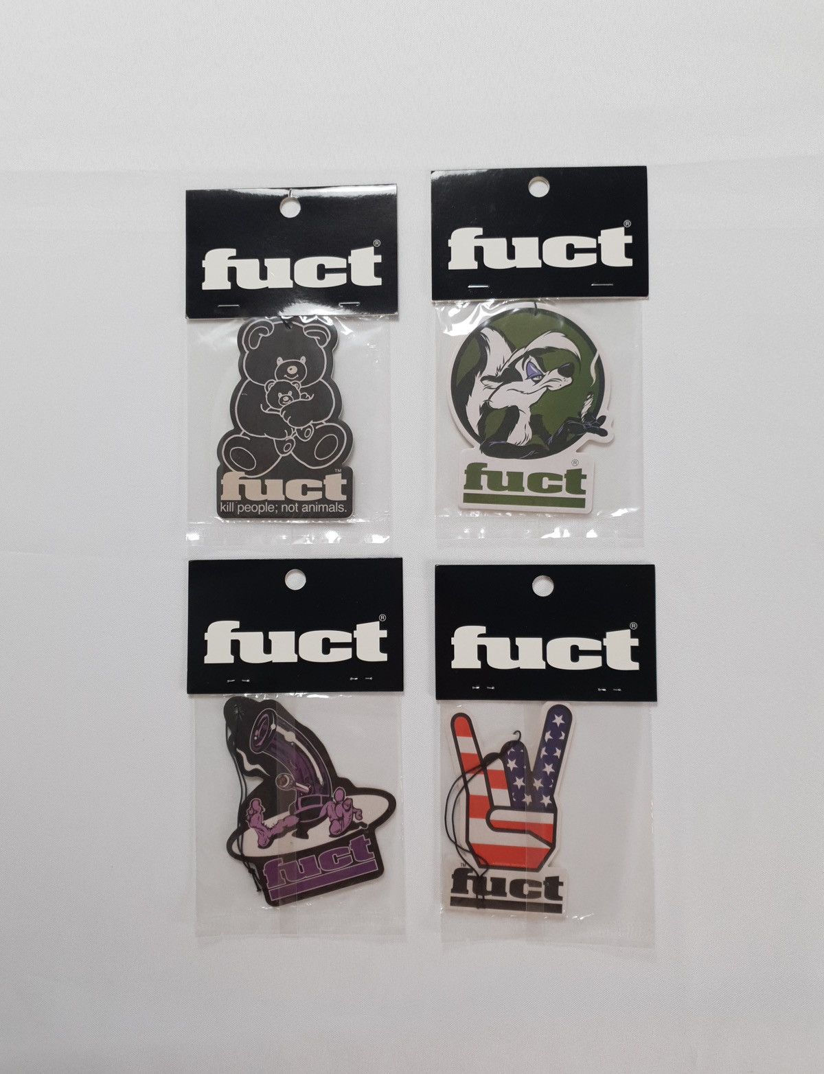 FUCT Lot Of 4 FUCT Air Fresheners Skunk Weed - Bear Bong Pipe FTW Size ONE SIZE - 1 Thumbnail