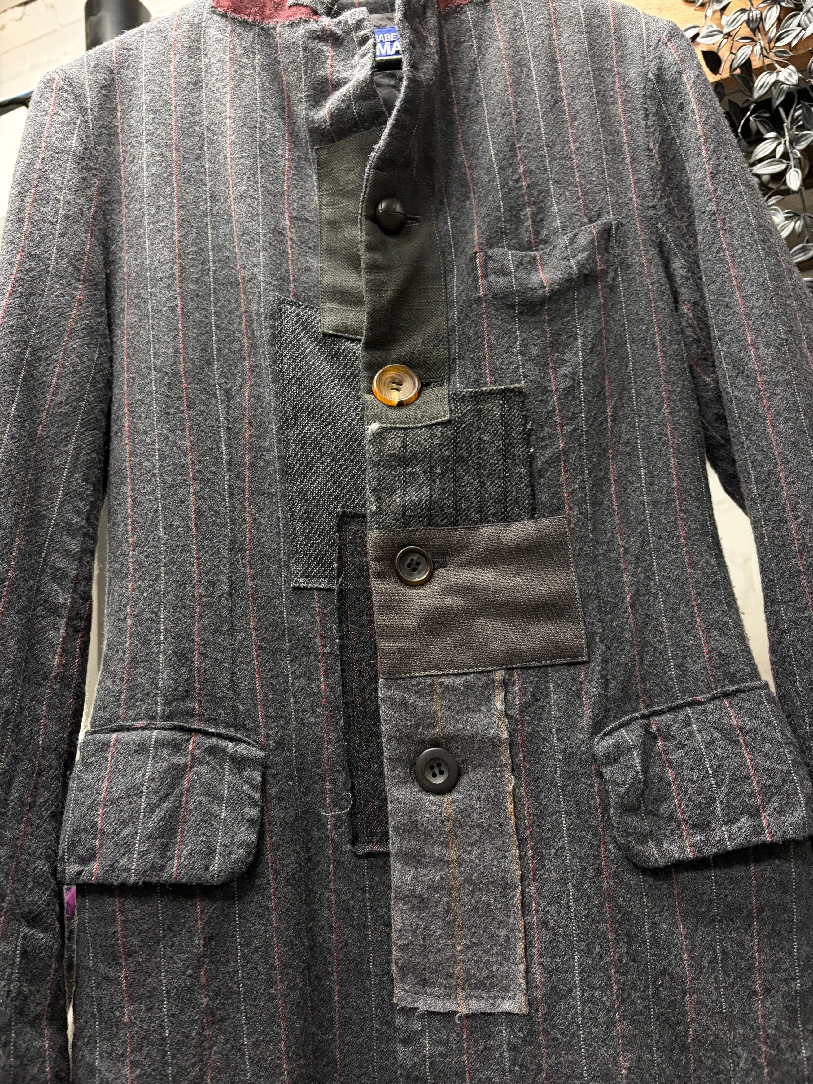 Junya Watanabe AW2013 Junya Watanabe Patchwork Repaired Grey Wool Overcoat Size US S / EU 44-46 / 1 - 3 Thumbnail
