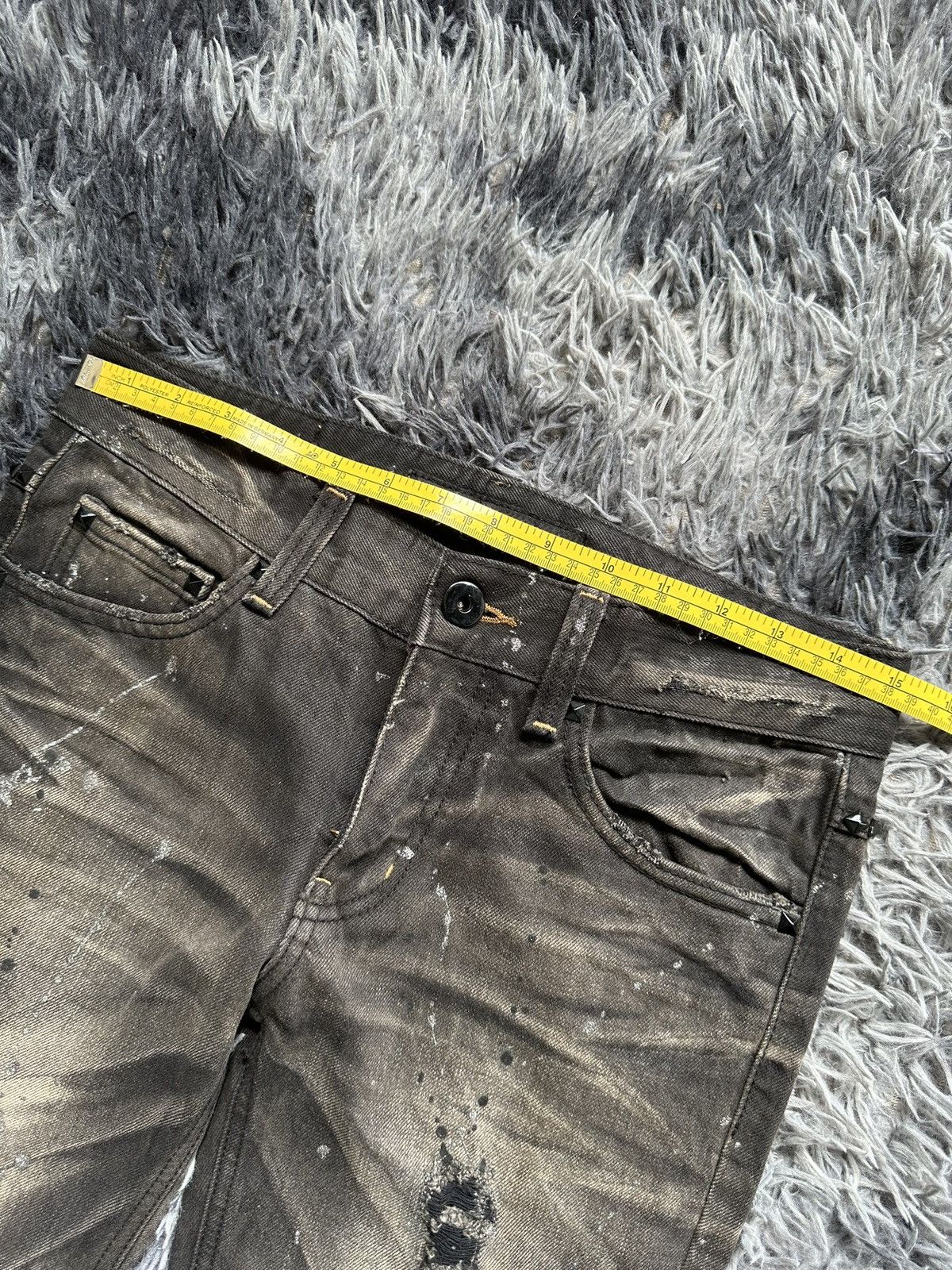 Yasuyuki Ishii 00’s LAGUST dusty studded gothic denim jeans Size US 30 / EU 46 - 18 Thumbnail