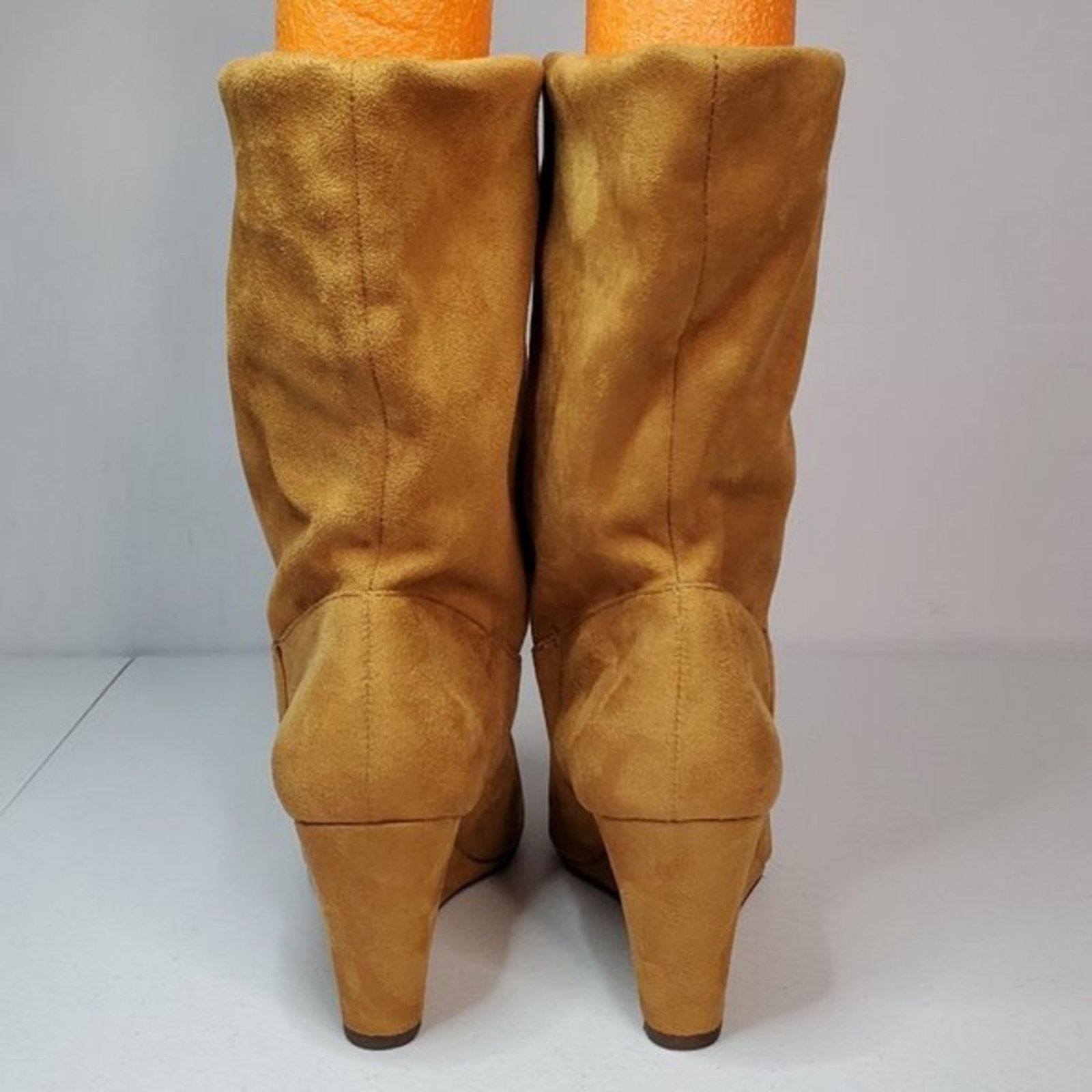 Designer Athena Alexander Slouch Faux Suede Hidden Wedge Boots 11 Size US 11 / IT 41 - 3 Thumbnail