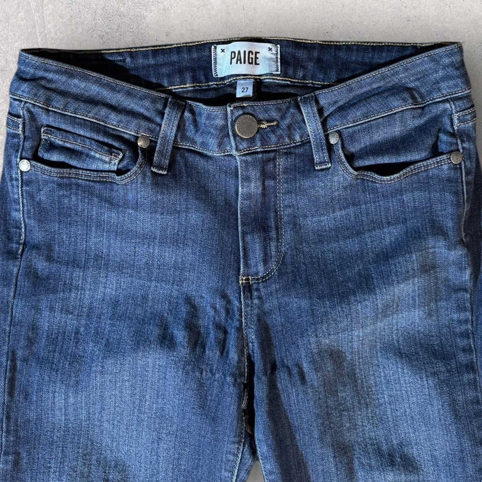Paige Dark Blue Paige Skinny Jeans Size 27" / US 4 / IT 40 - 1 Thumbnail