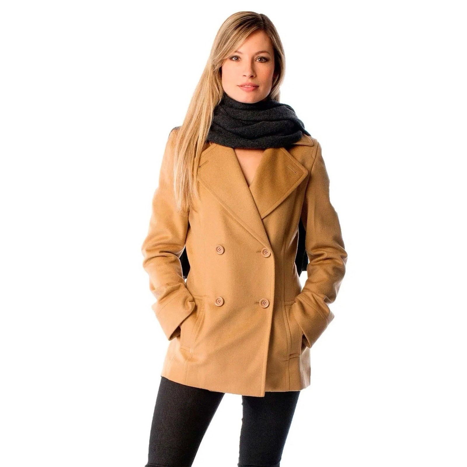 Other NWOT cashmere Boutique Camel Tan Beige Peacoat 4 Size S / US 4 / IT 40 - 1 Thumbnail