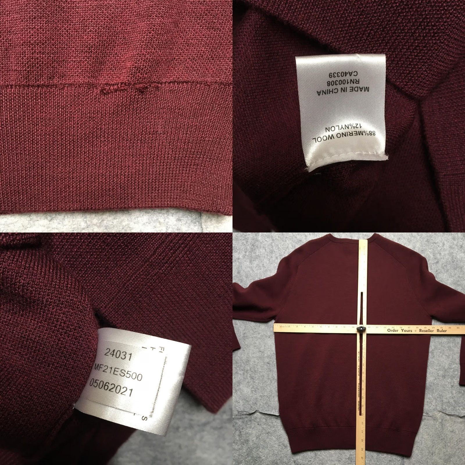 Peter Millar VINTAGE? No. Peter Millar Crown Crafted Interlock Sweater Mens L Red Merino Wool Knit Golf Size US L / EU 52-54 / 3 - 8 Thumbnail