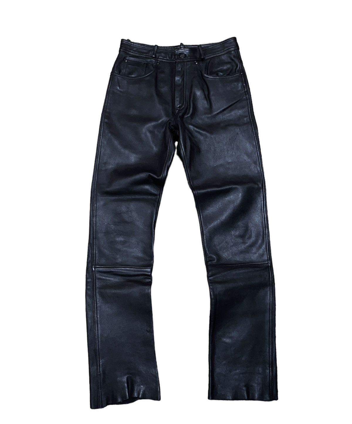 image of Biker Jeans x Genuine Leather Vintage Ixs Motorcycle Leather Biker Pants in Black, Men's (Size 30)