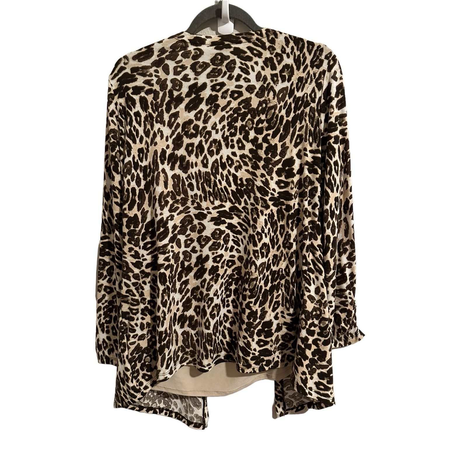 Other White Stagg Leopard Print Brown and Tan Long Sleeve Blouse Size M / US 6-8 / IT 42-44 - 7 Thumbnail