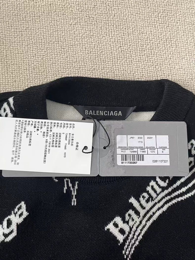 Balenciaga Balenciaga Multi-element bullet screen logo sweater Size US S / EU 44-46 / 1 - 4 Thumbnail