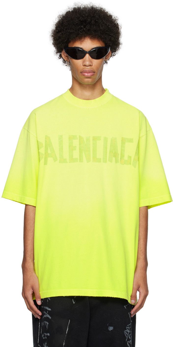 Balenciaga Yellow Tape Type T-Shirt Size US S / EU 44-46 / 1 - 1 Thumbnail