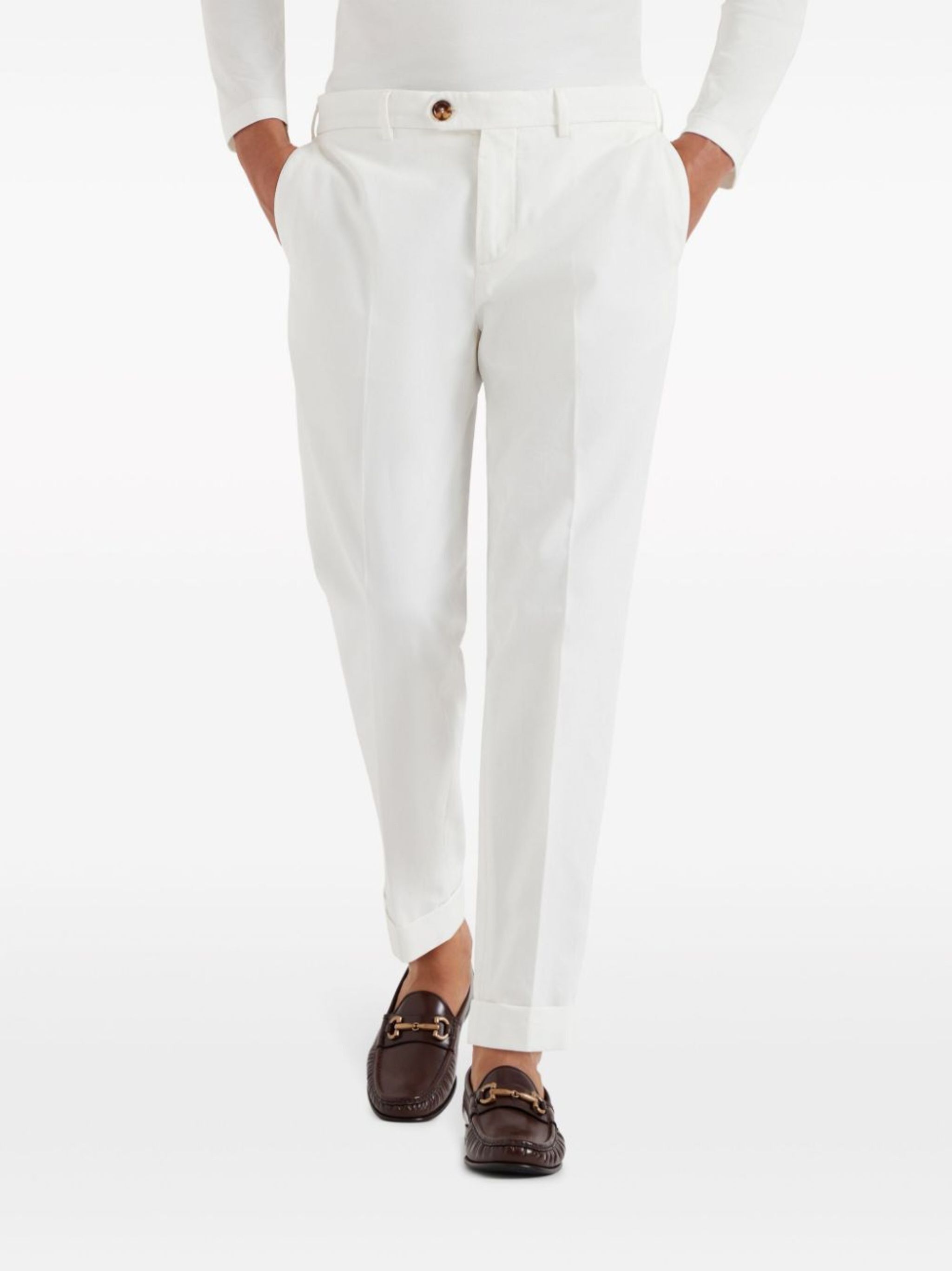 Brunello Cucinelli Dyed Pants in White Size US 36 / EU 52 - 1 Thumbnail