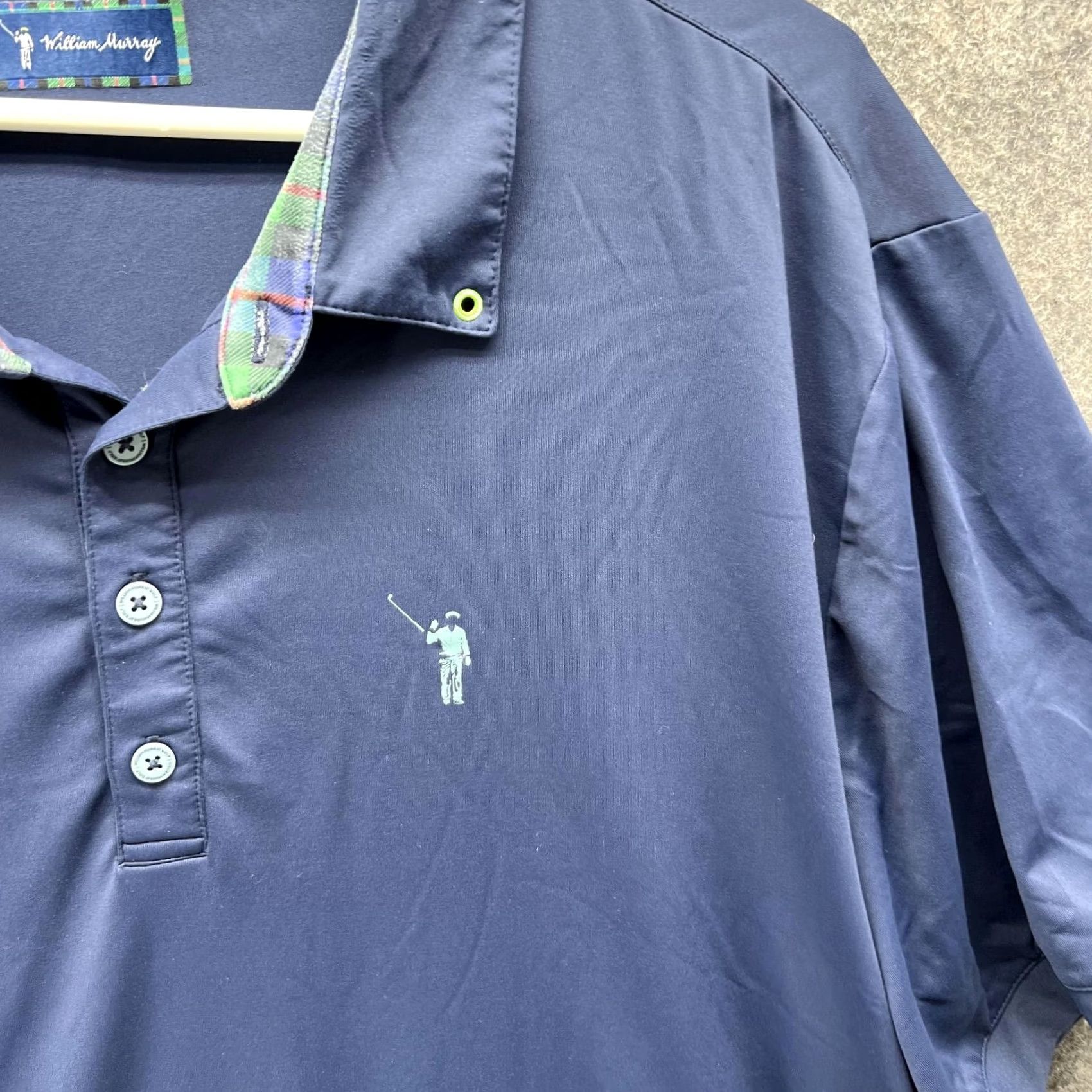 Vintage VINTAGE William Murray Polo Shirt Men XXL Blue Navy Polyester Logo Casual Preppy Stretch Shirt Size US XXL / EU 58 / 5 - 4 Thumbnail