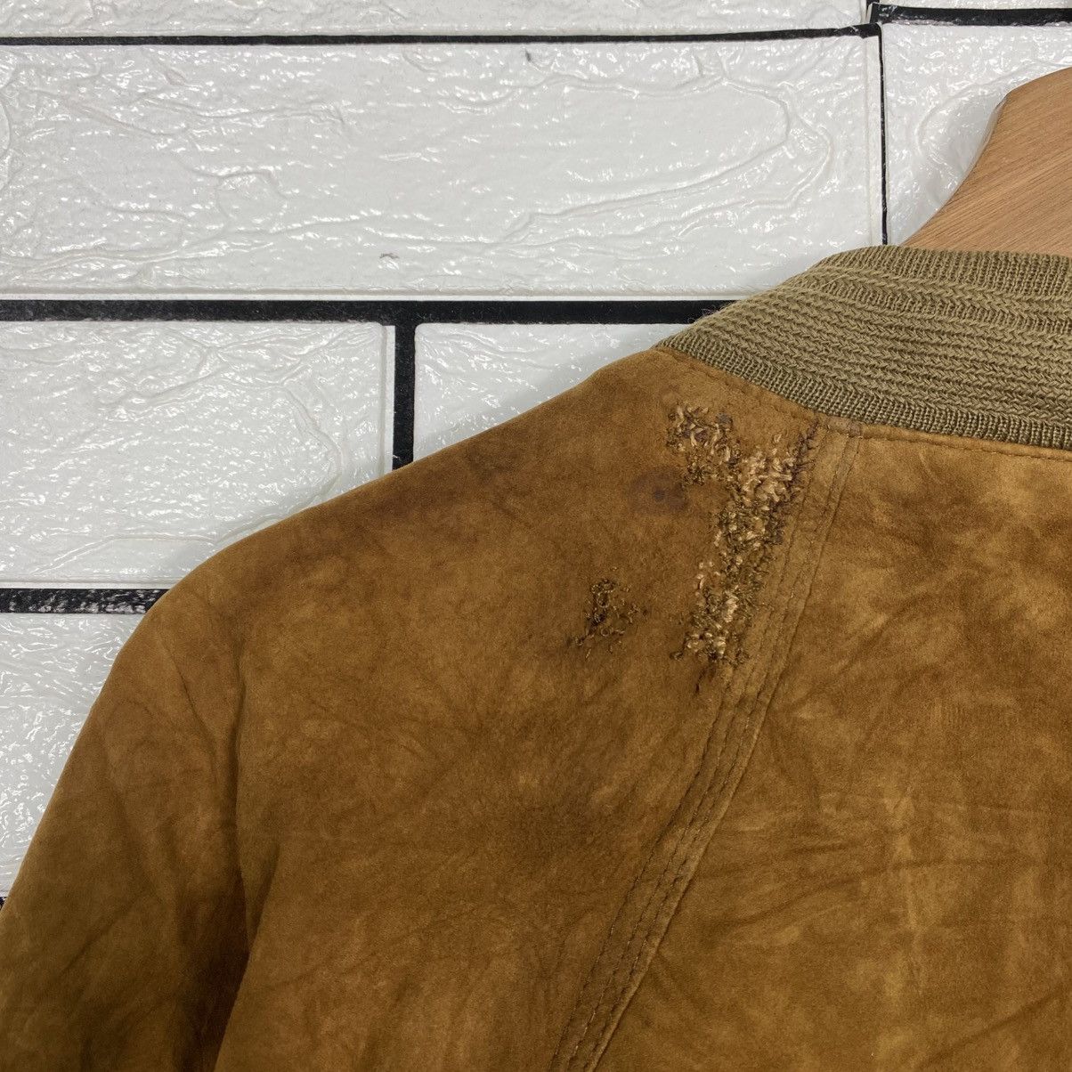 Japanese Brand 📌Vintage Genuine Leather Bomber Jacket Unbrand Issey Miyake Size US M / EU 48-50 / 2 - 12 Thumbnail