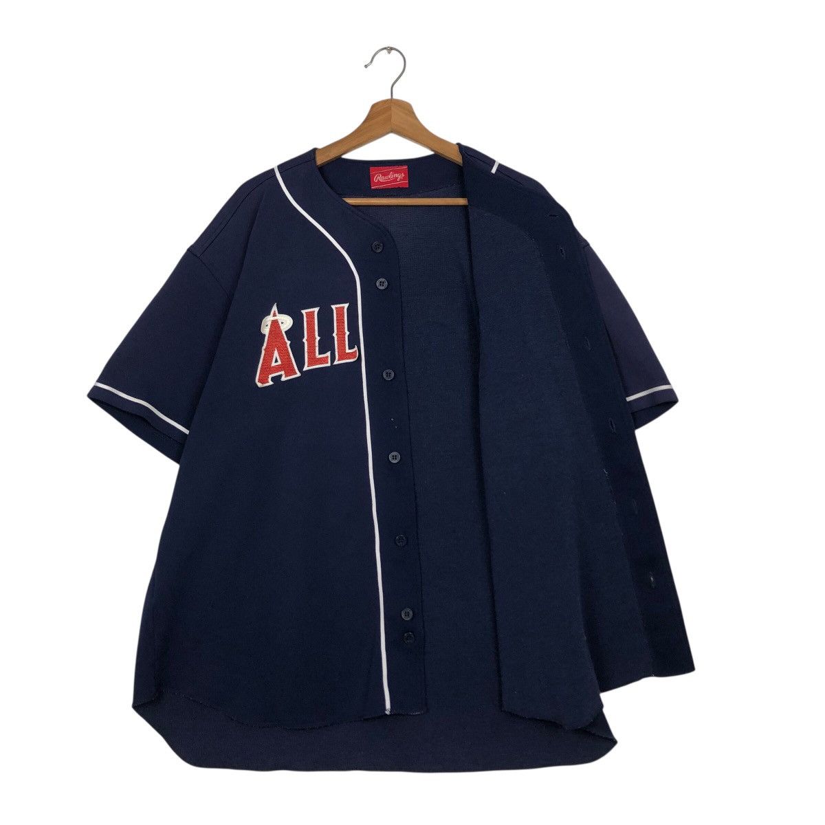 Japanese Brand 📌Vintage Baseball Shirt Button Rawling Big Logo Spell Out Size US M / EU 48-50 / 2 - 13 Thumbnail
