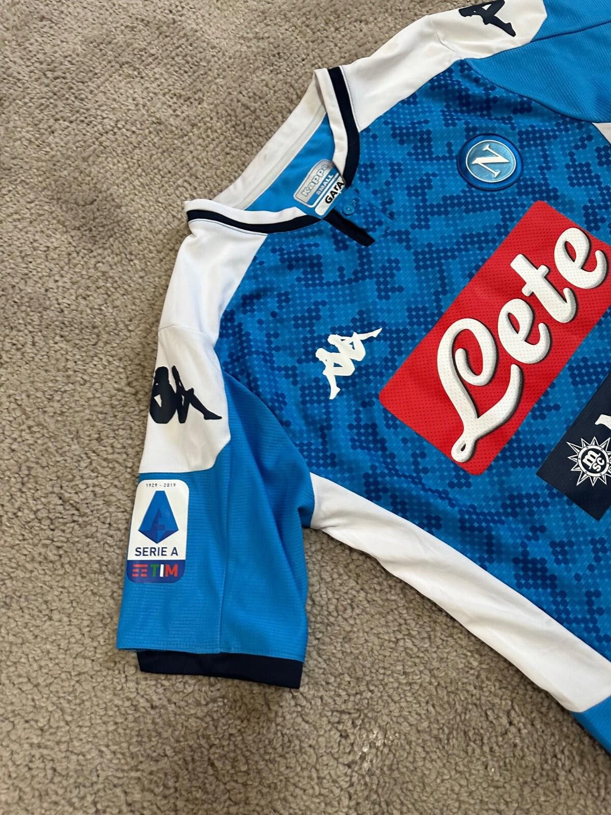 Kappa 2019-20 Kappa Napoli Home Football Shirt Jersey INSIGNE # 24 Size US S / EU 44-46 / 1 - 4 Thumbnail