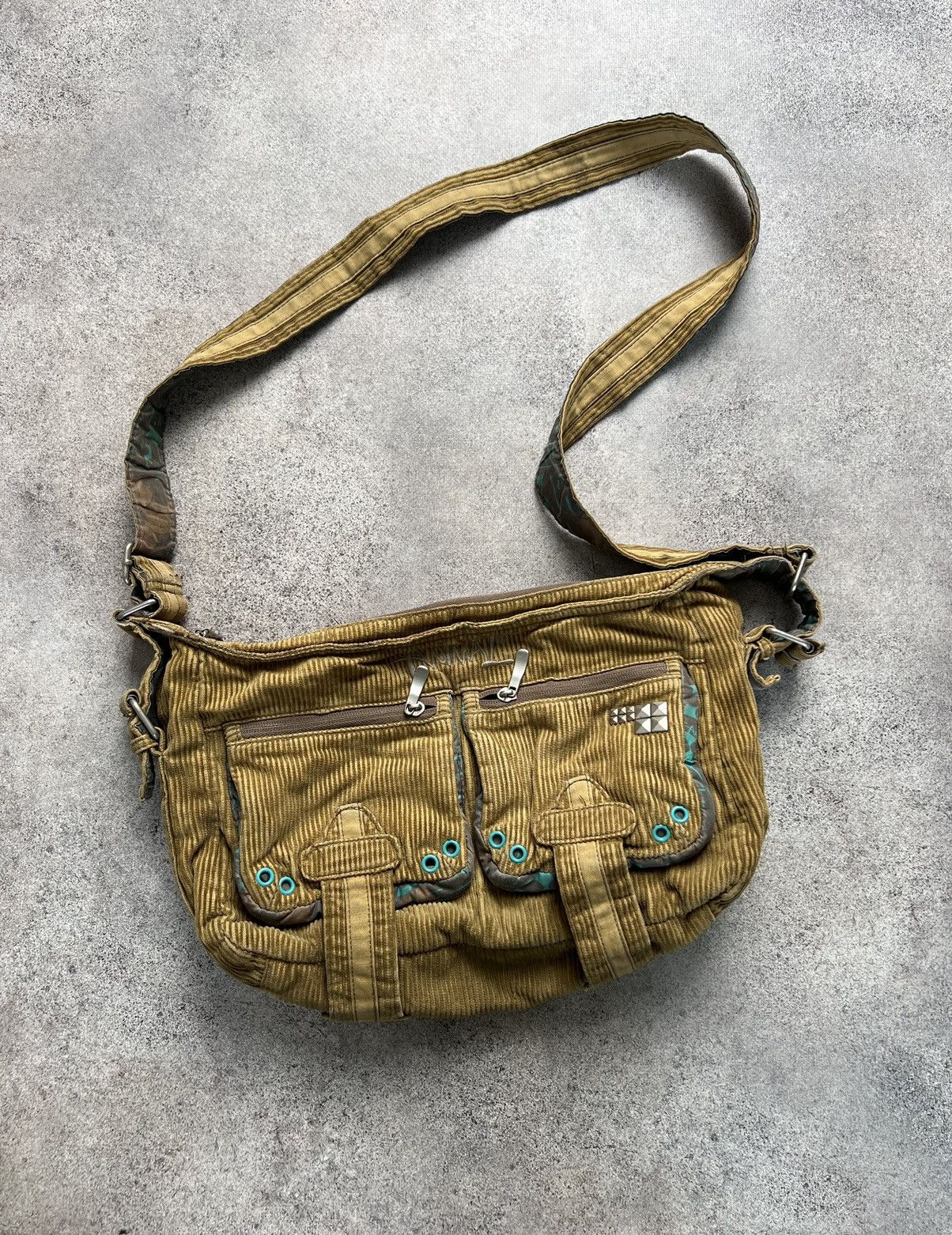 image of 20471120 x If Six Was Nine Vintage Animal Corduroy Shoulder Mini Bag in Brown, Men's