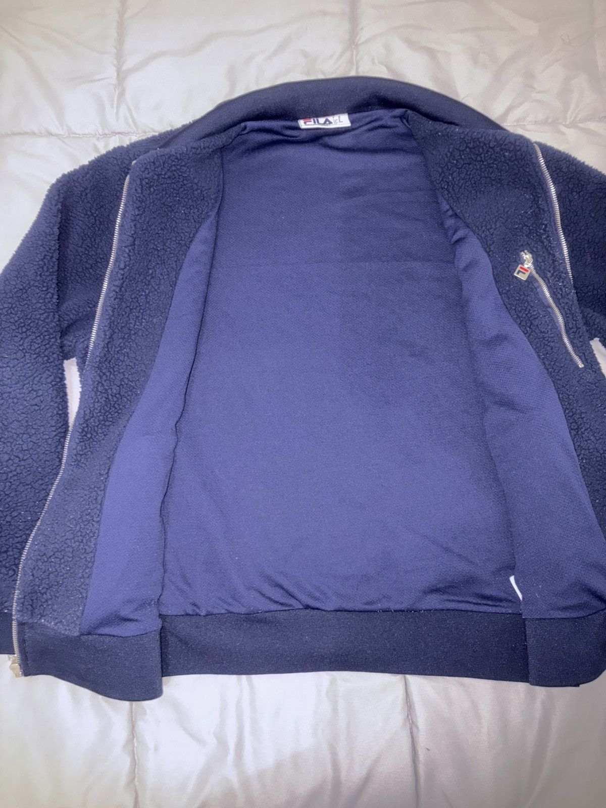 Fila Fila Men’s Finch Sherpa Jacket Navy Blue Sz Medium Size US M / EU 48-50 / 2 - 7 Thumbnail