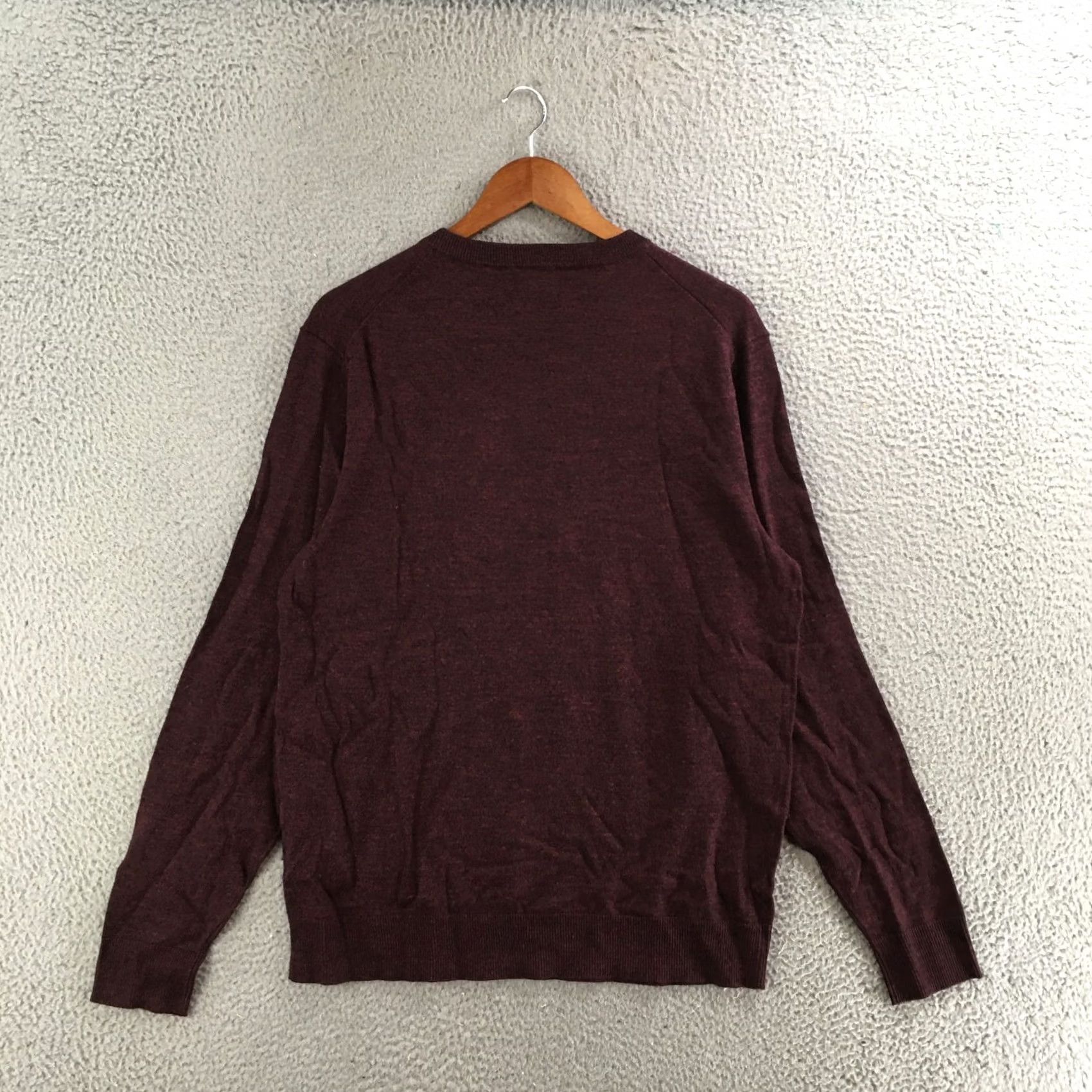 Old Navy Old Navy Mens L Sweater Pullover V-Neck Long Sleeve Knit Top Burgundy Maroon Size US L / EU 52-54 / 3 - 7 Thumbnail