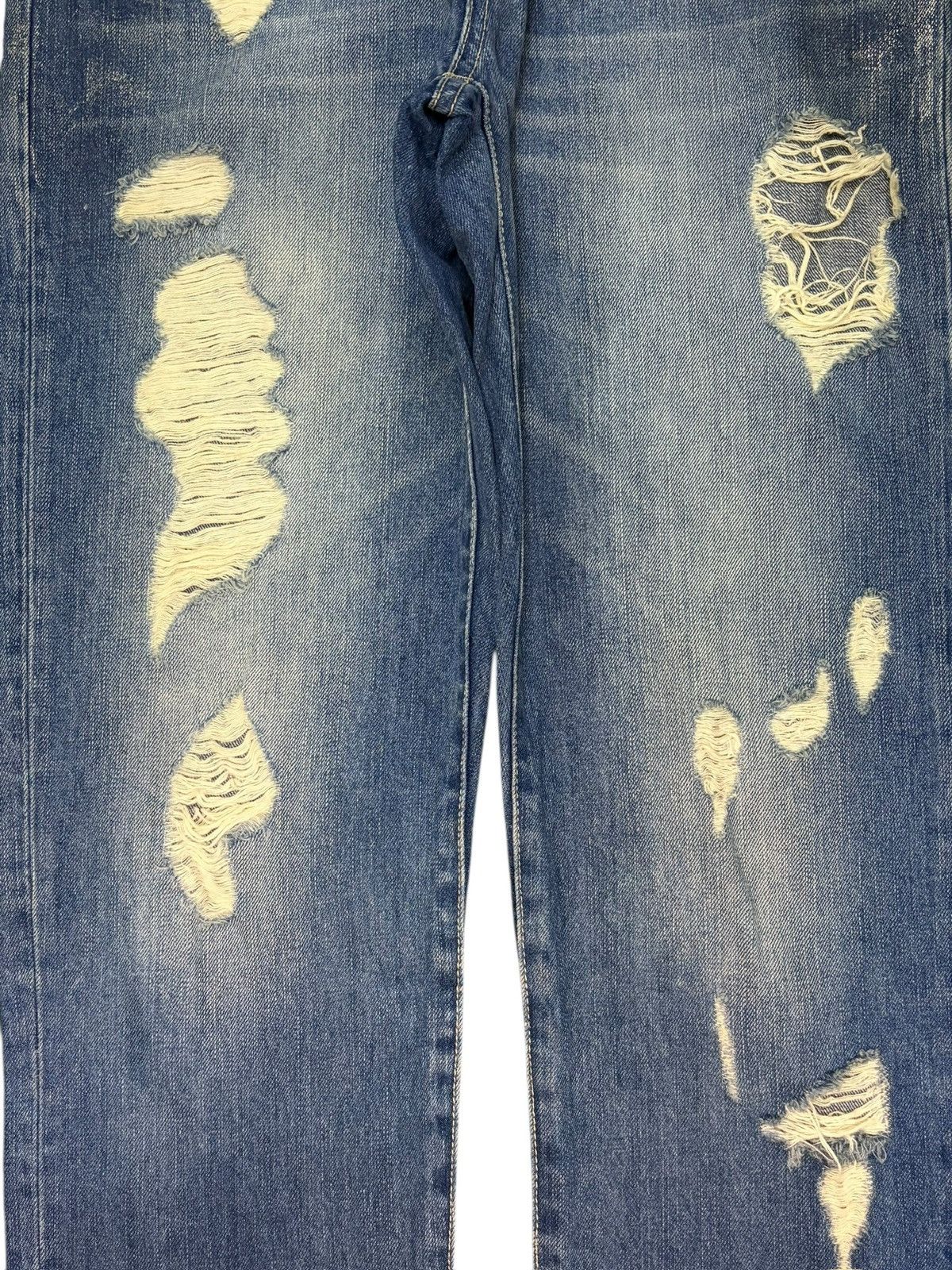 Edwin Vintage Japanese Brand Faded Wash Distressed Jeans Size 29" - 3 Thumbnail