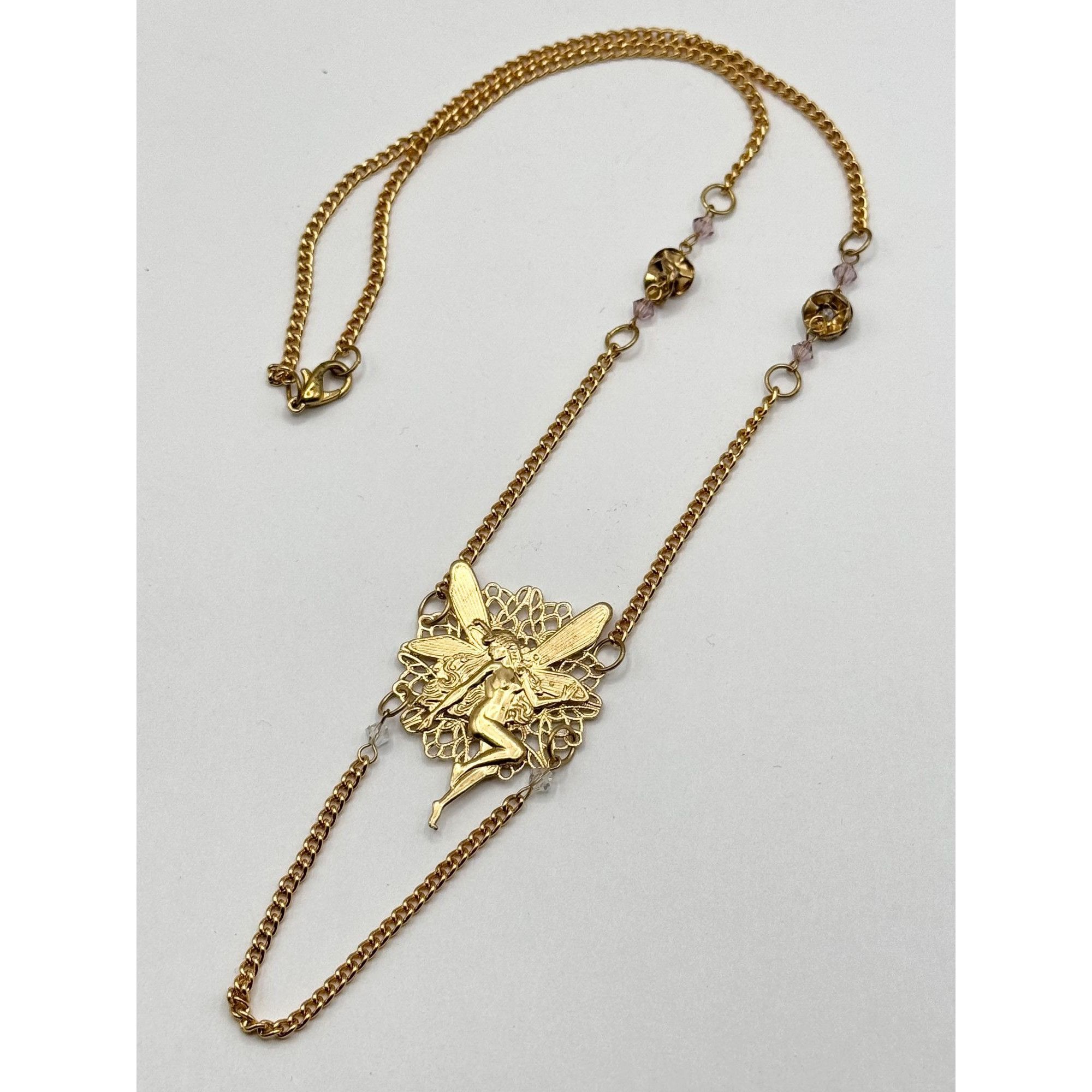 Vintage Vintage crystal fairy chain necklace Size ONE SIZE - 2 Thumbnail