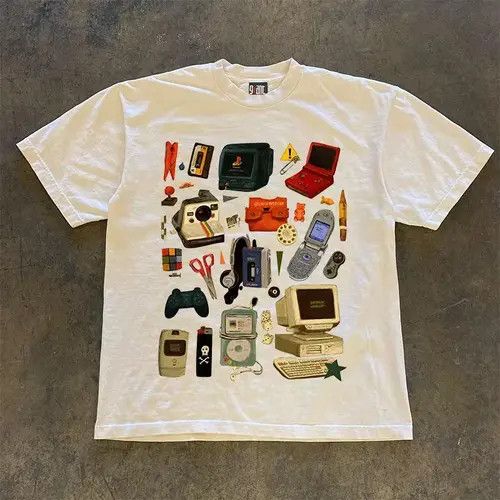 Japanese Brand × Vintage Casual street fashion retro computer printed t-shirt Size US L / EU 52-54 / 3 - 1 Thumbnail