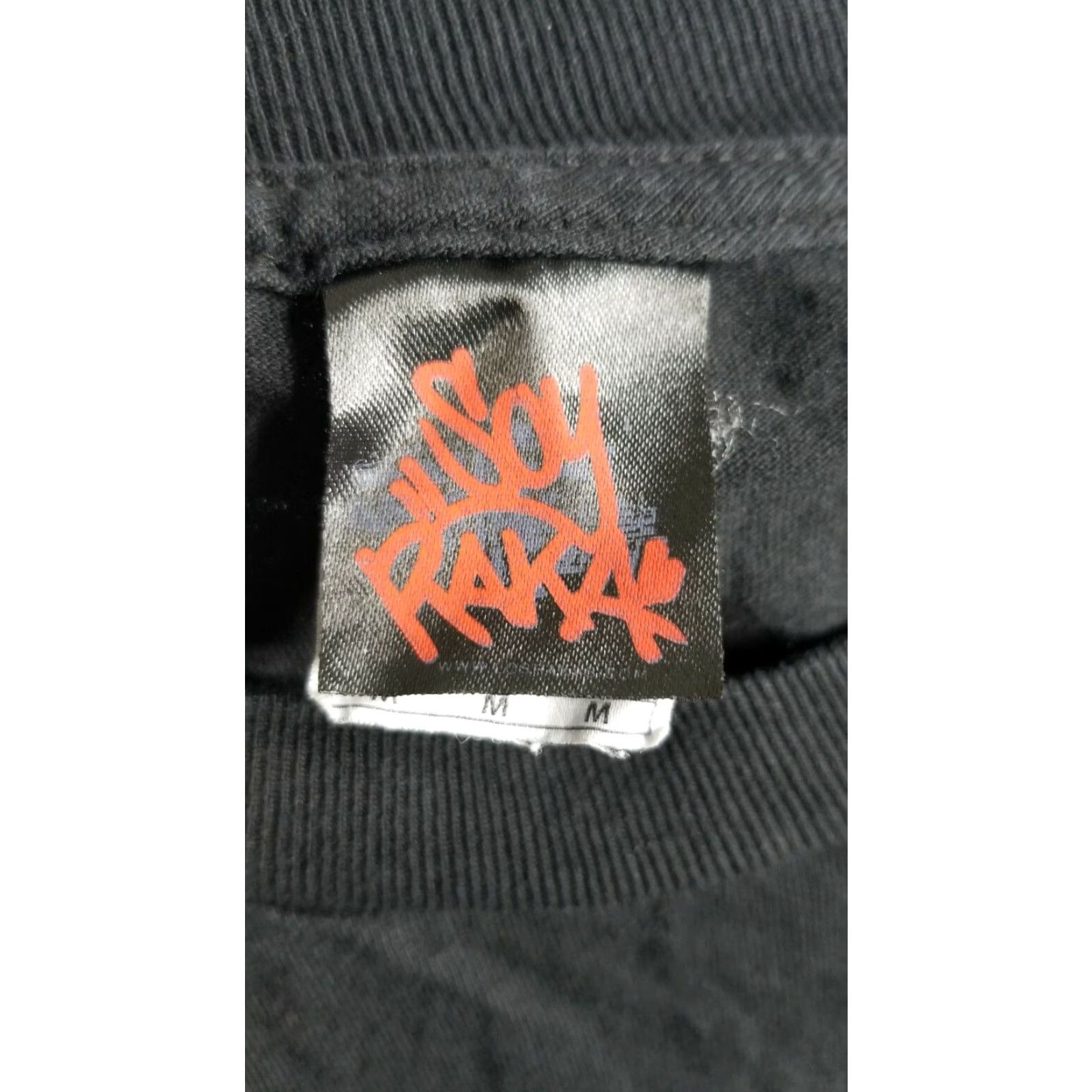 Vintage Mens M Soy Raka Hip Hop Urban T-Shirt - Black Black Shirt, Mens M, Soy Raka, Smiley Face, 90s, Crew Neck, Short Sleeve, Cotton, Regular Fit Size US M / EU 48-50 / 2 - 4 Thumbnail