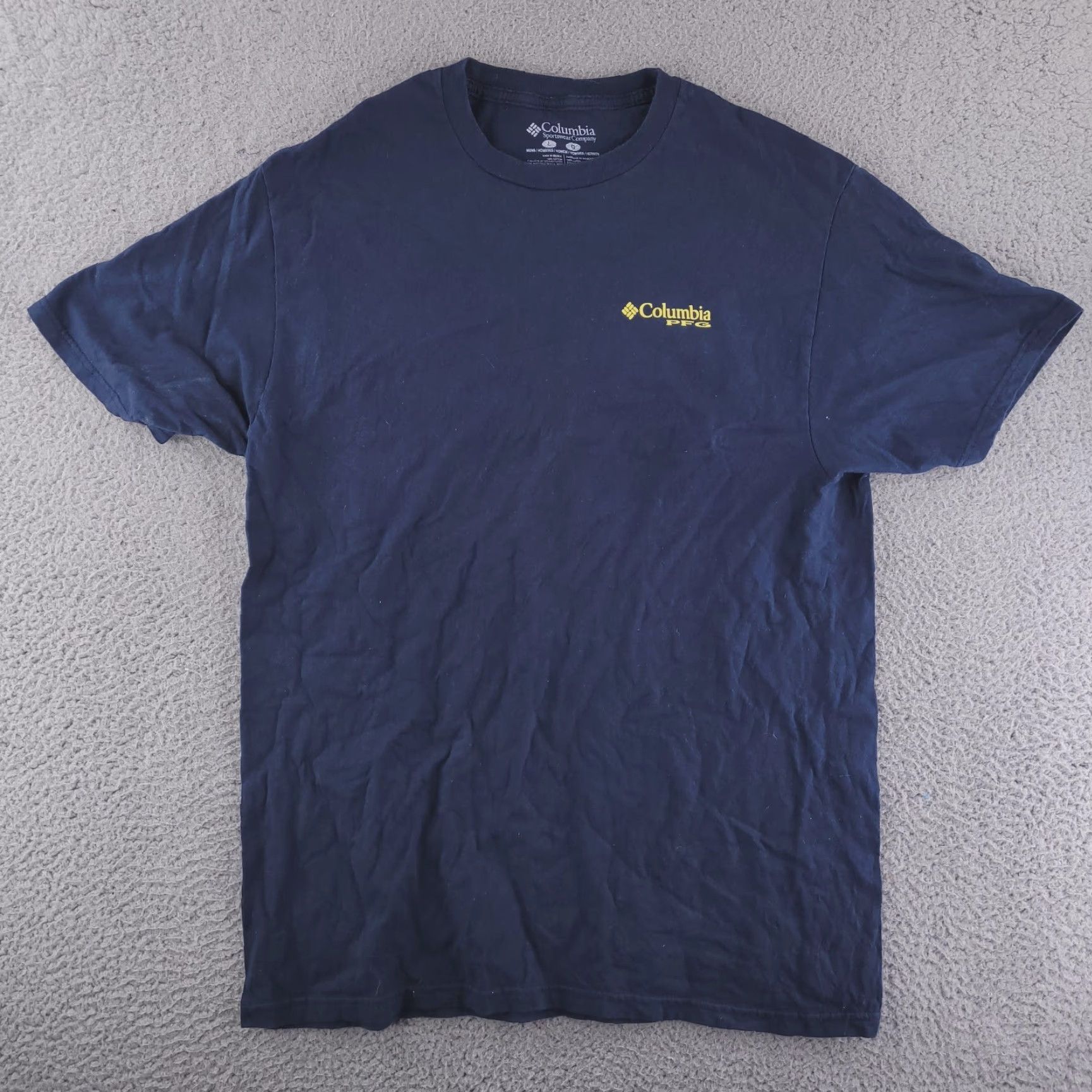 Vintage Columbia Shirt Mens Large Blue Slim Fit PFG Button-Up Short Sleeve Navy Fishing Slimming 90s? Size US L / EU 52-54 / 3 - 3 Thumbnail