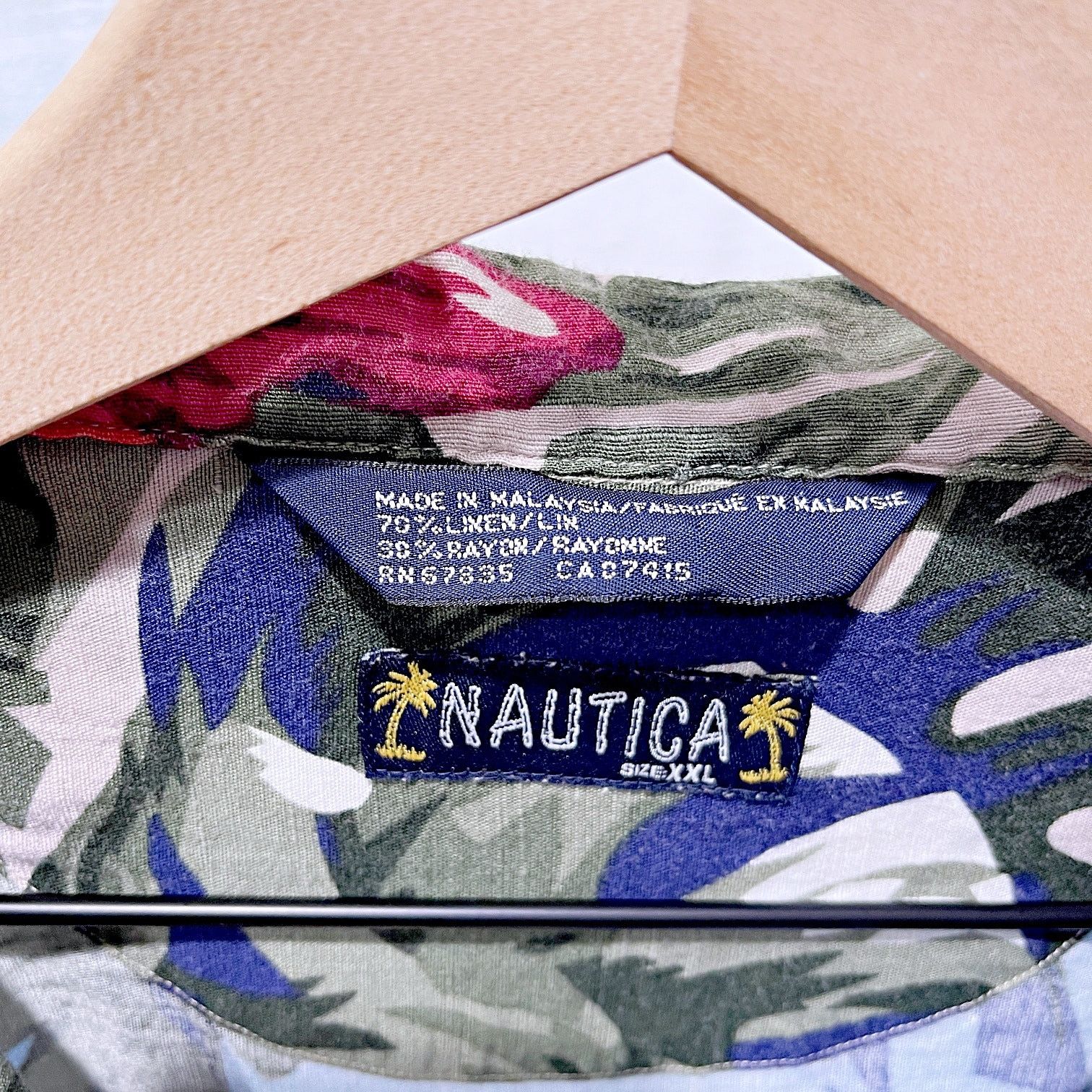 Nautica Nautica Vintage Linen Hula Girl Hawaiian Camp Shirt Mens XXL Size US XXL / EU 58 / 5 - 6 Thumbnail