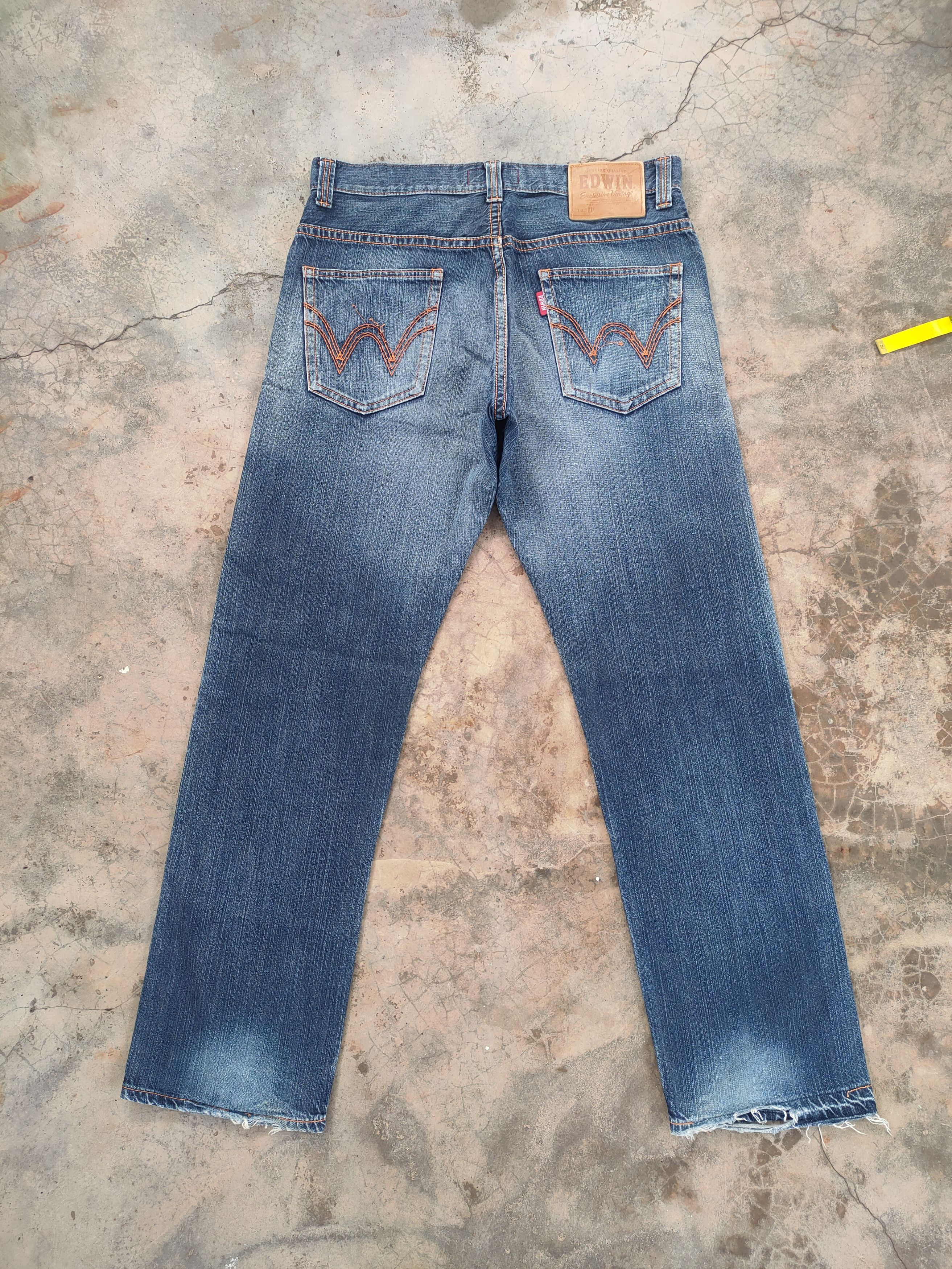 Edwin VINTAGE EDWIN XV FADED RIPPED JEANS DENIM PANTS Size US 37 - 11 Thumbnail
