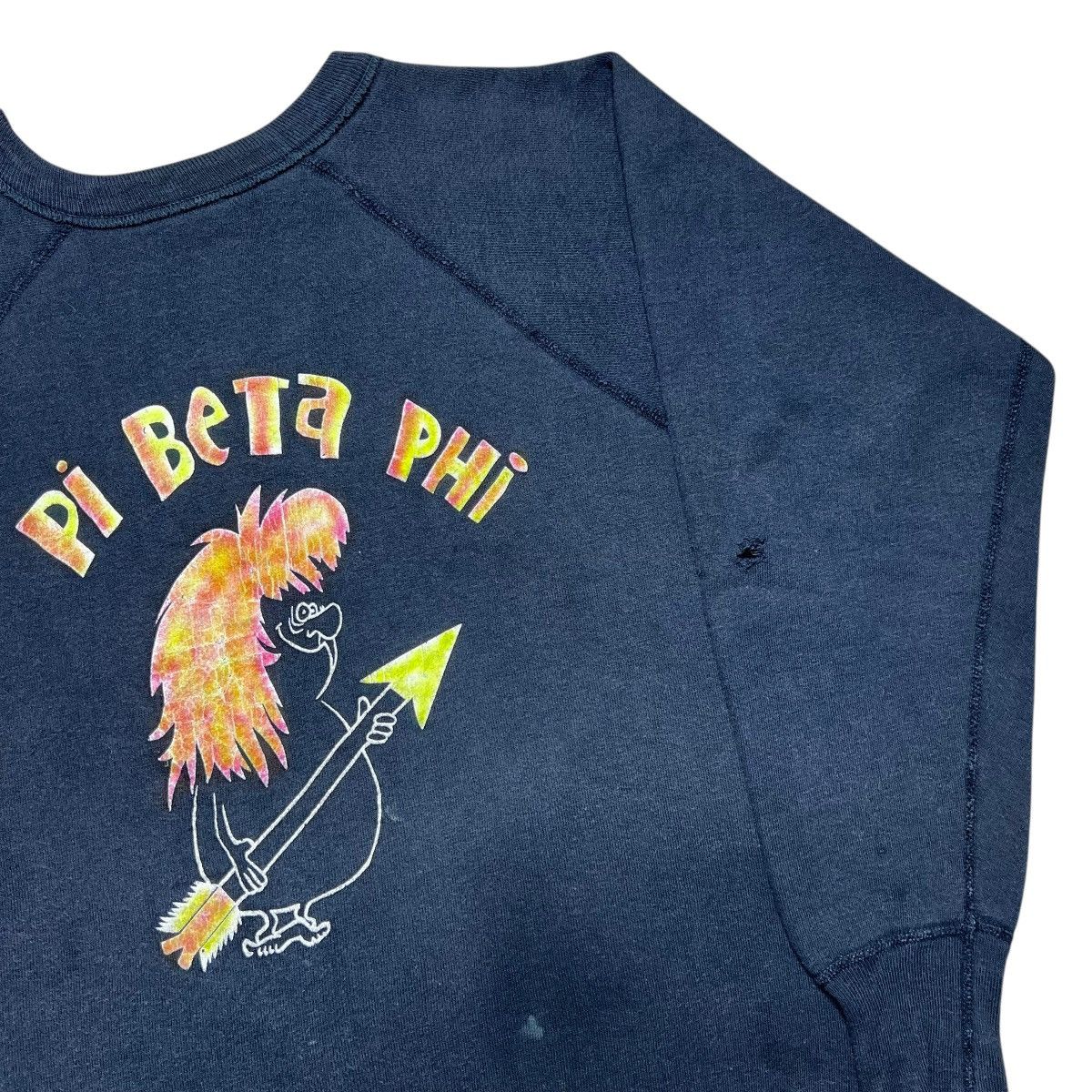 NCAA 50s Pi Beta Phi Monmouth Flock Print Black Sweatshirt Size US L / EU 52-54 / 3 - 17 Thumbnail