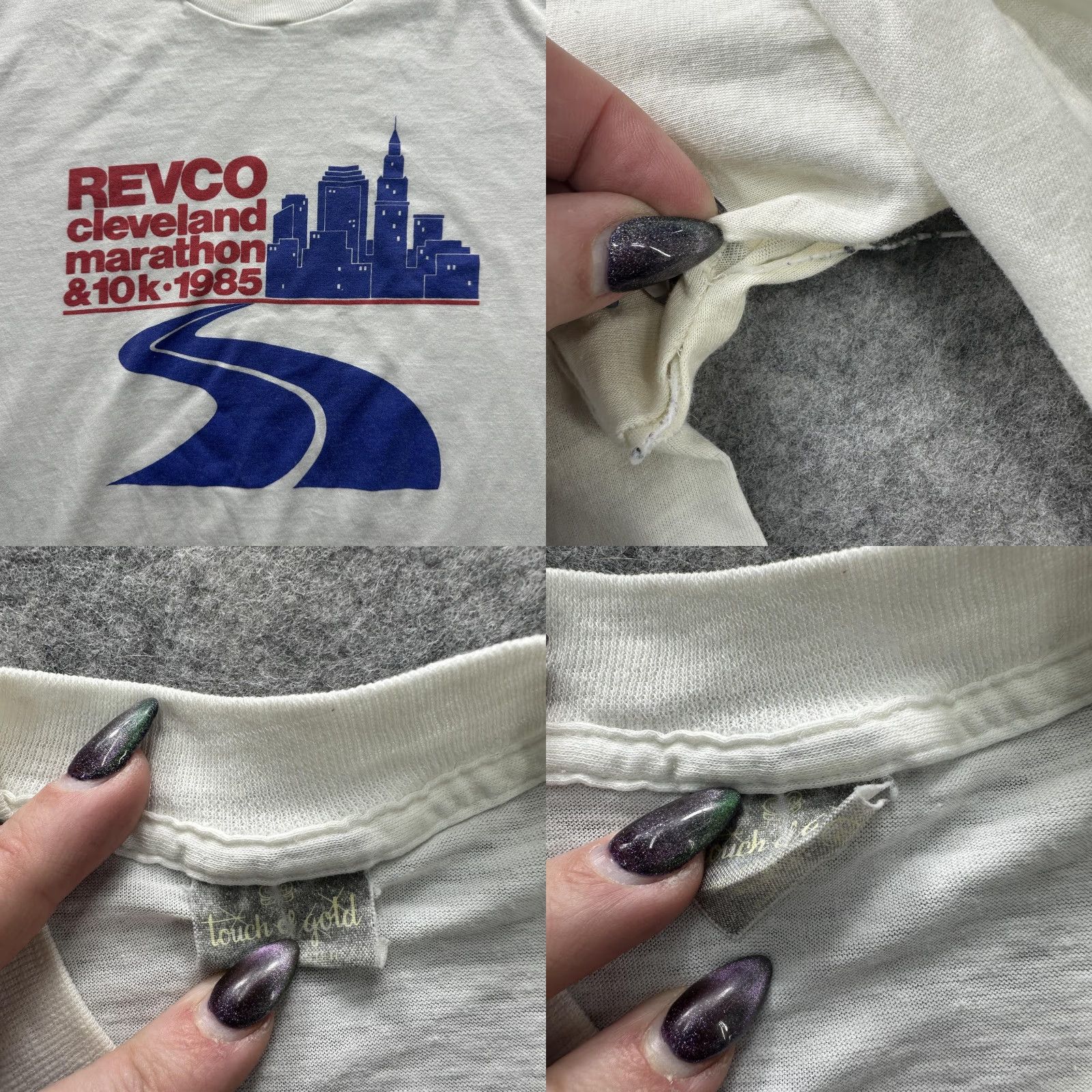 Vintage VINTAGE Revco Cleveland Marathon Shirt Mens Small White Long READ 80s Size US M / EU 48-50 / 2 - 8 Thumbnail